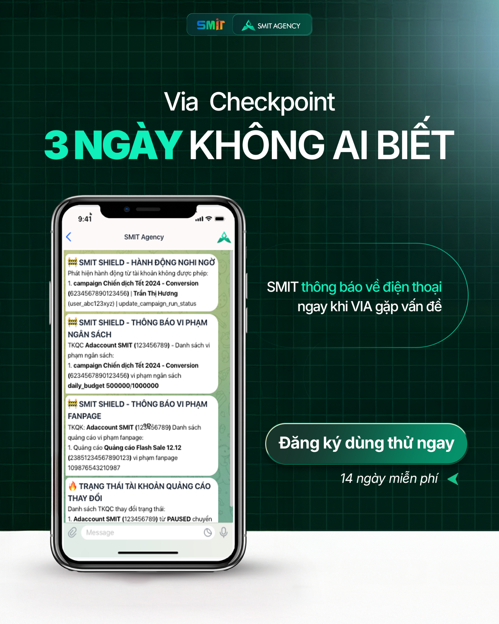 SMIT Agency - Phần mềm dành cho Agency cho thuê TKQC Facebook ad