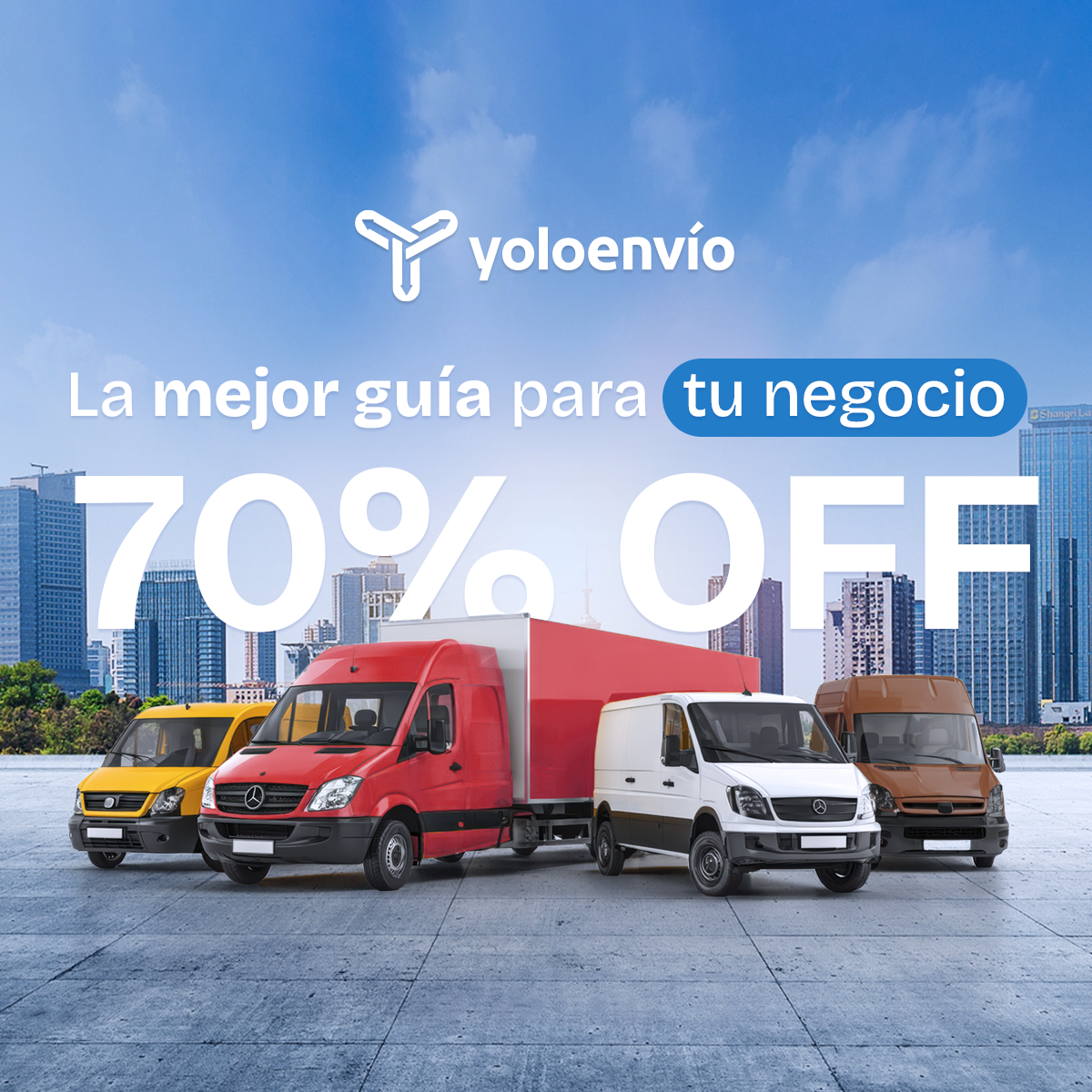 YoloEnvio.com Facebook ad: Envíos nacionales hasta el 70% de descuento