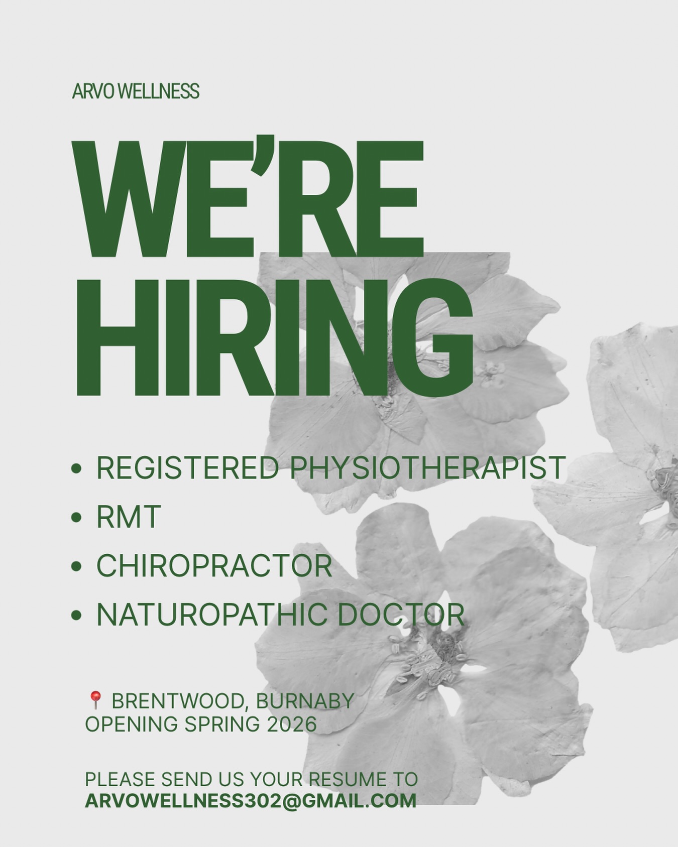 Arvo wellness Facebook ad: Join our team!