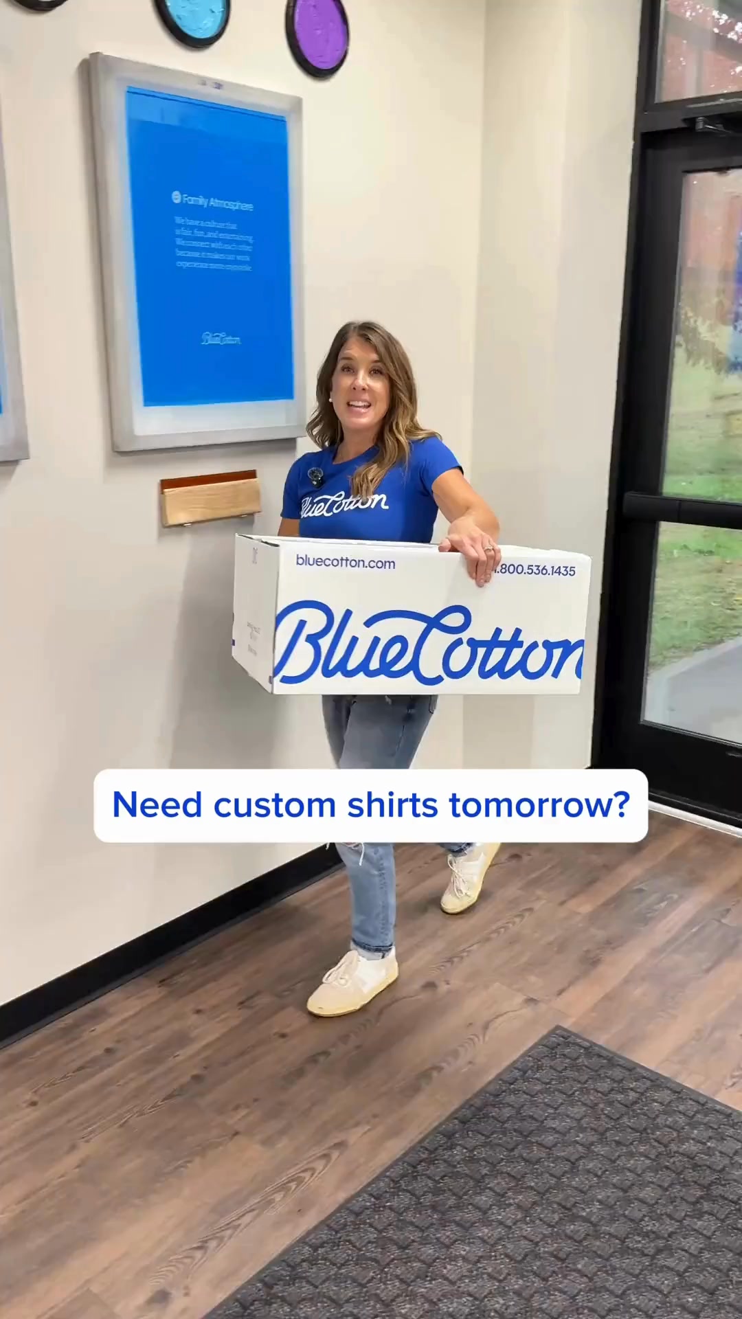 BlueCotton.com Facebook ad: 24 Hour Rush Order