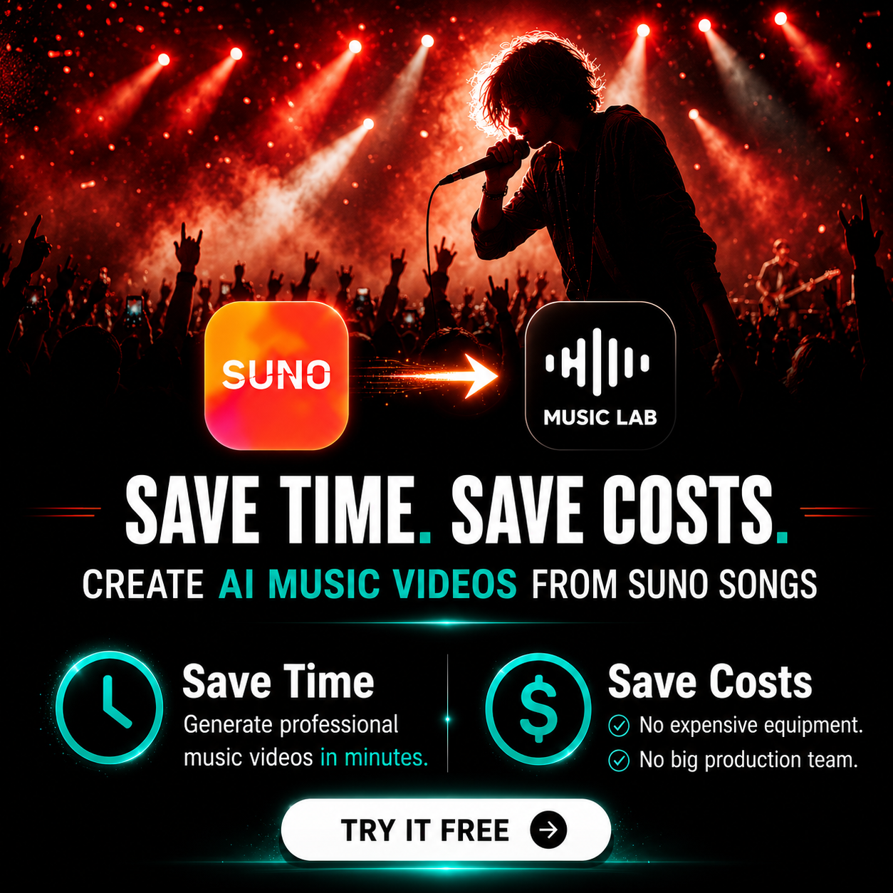 MusicLab : AI Music Generator Facebook ad