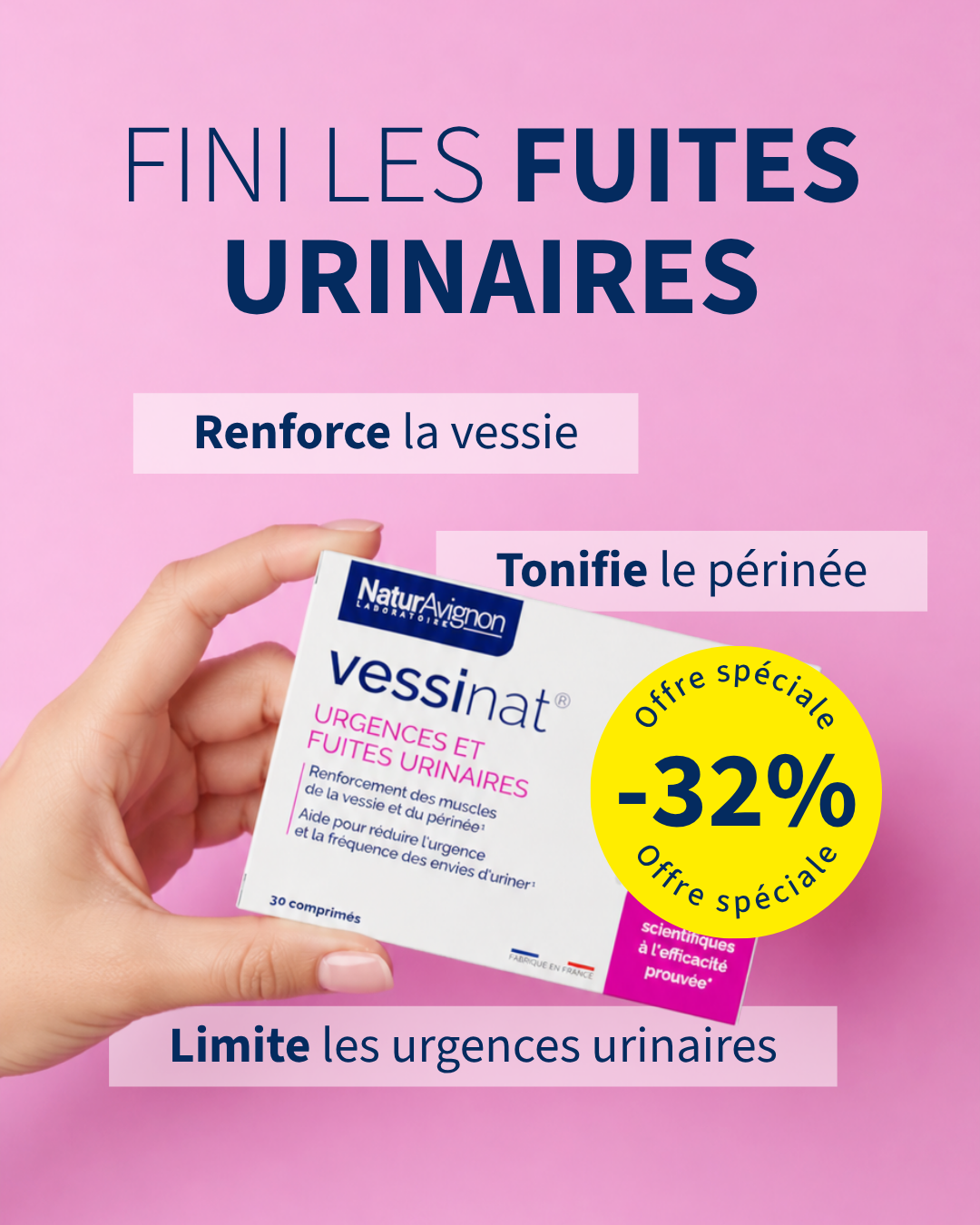 Laboratoire NaturAvignon Facebook ad: 30% DE RÉDUCTION + LIVRAISON OFFERTE