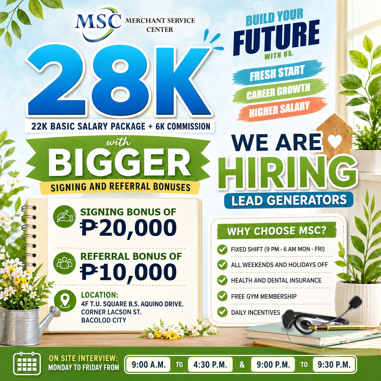 MSC Bacolod Facebook ad: We are still hiring.