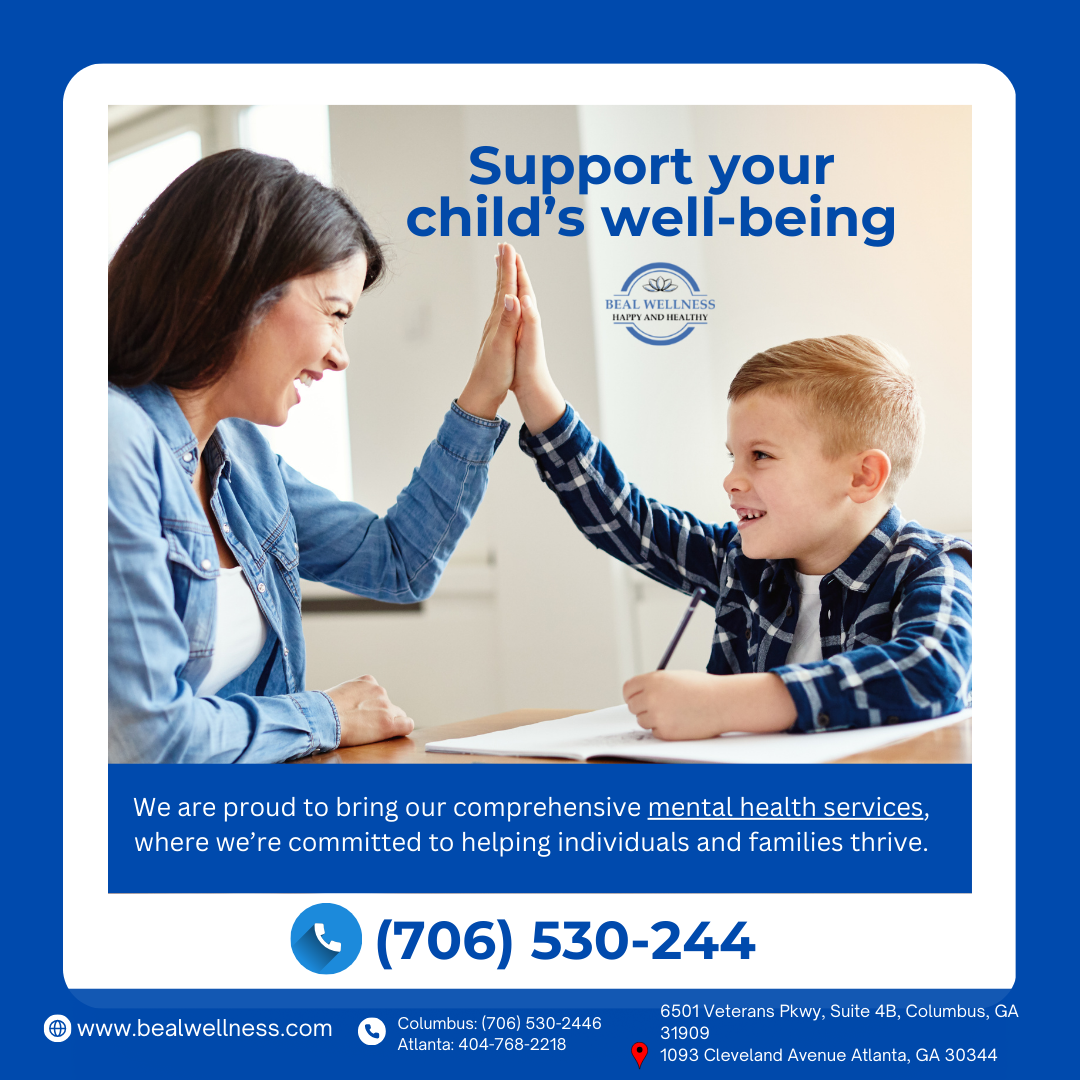 Beal Wellness - Center for Neuropsychiatry Facebook ad: Is your child experiencing emotional or behavioral…