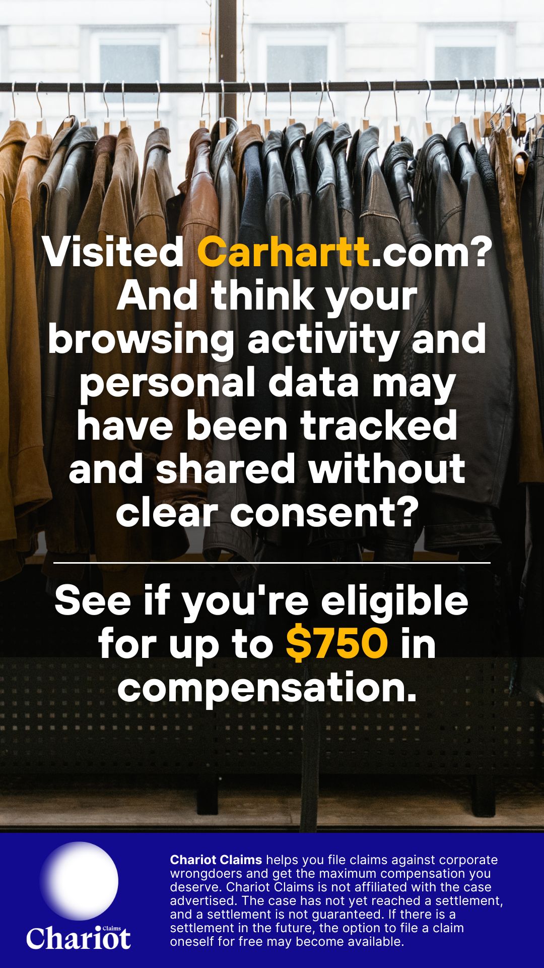 Chariot Claims - formerly ClaimClam Facebook ad