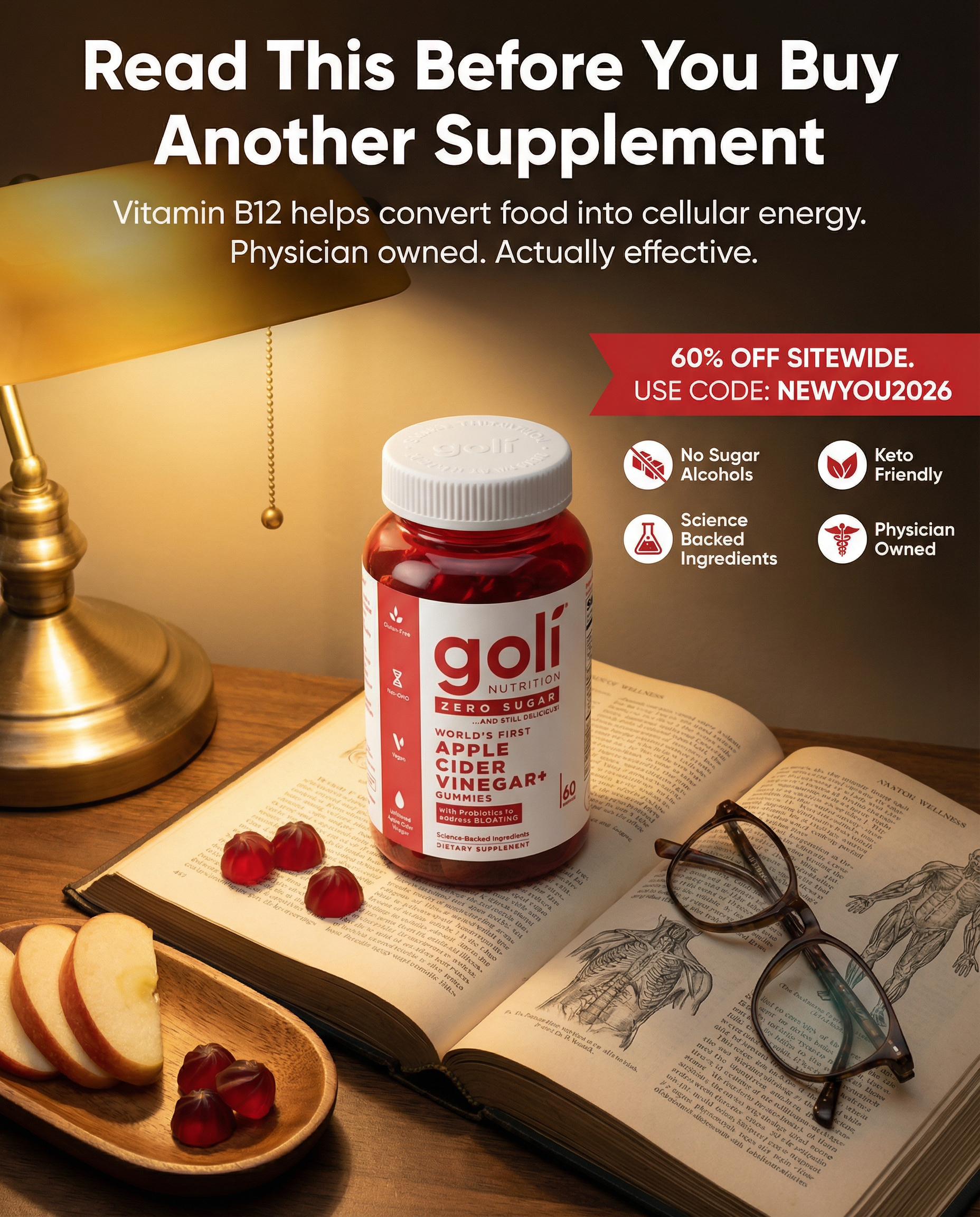 Goli Facebook ad: CODE: NEWYOU2026 - 60% OFF! Buy a Bundle Now! Free Shipping