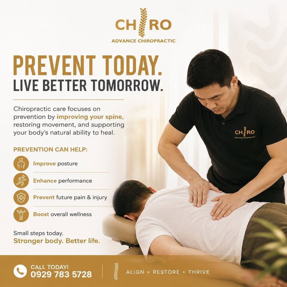 Advance Chiropractic Clinic Bacolod Branch Facebook ad: Chat in Messenger
