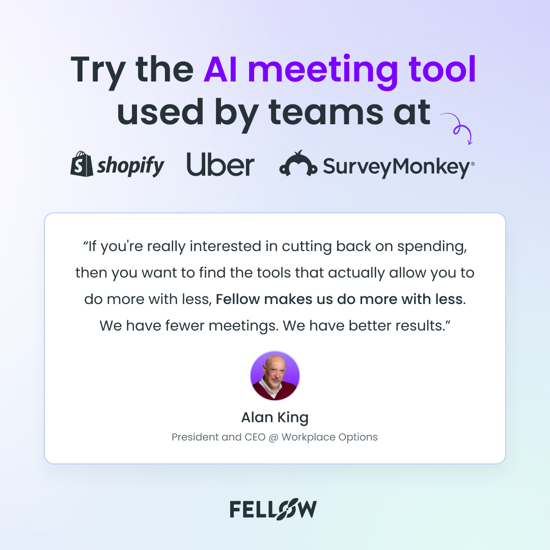 Fellow - AI Meeting Assistant Facebook ad