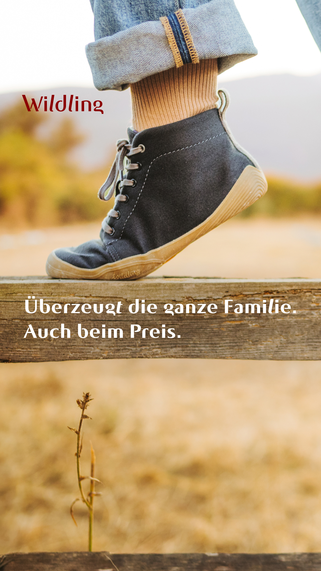 Wildling Shoes Facebook ad: Maximaler Komfort für Herbst & Winter