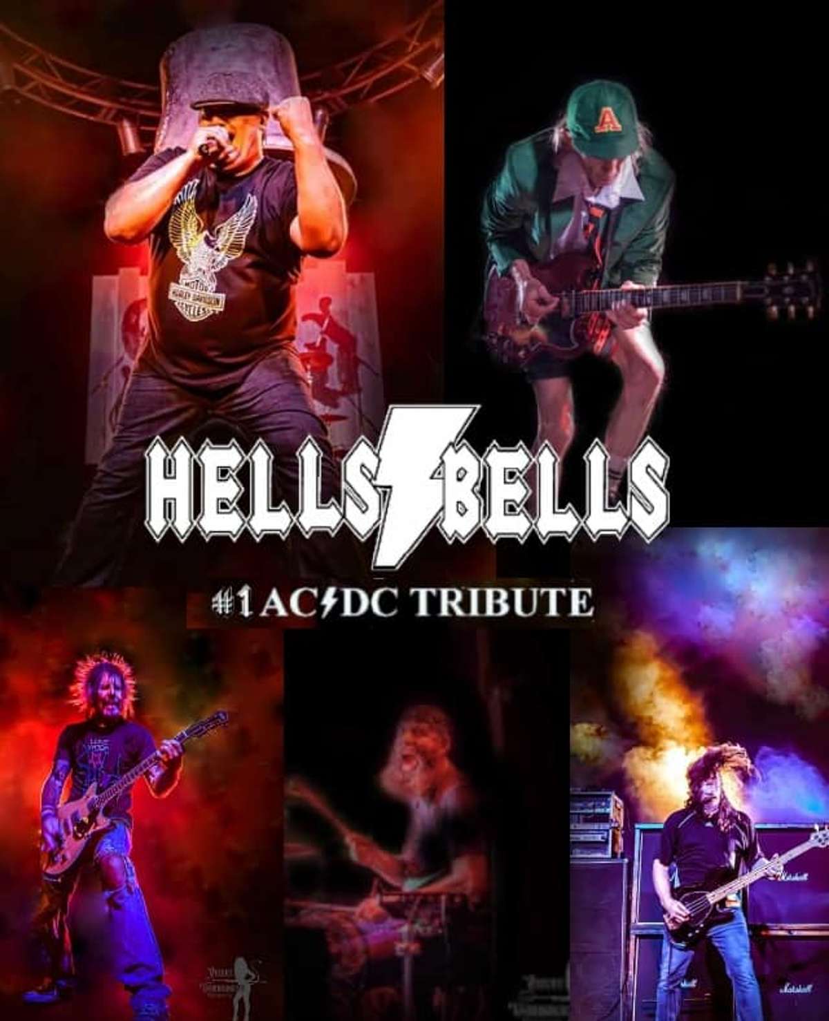 Sherman Village Park Amphitheater Facebook ad: HELLS BELLS AC/DC TRIBUTE with special guests USE YOUR…