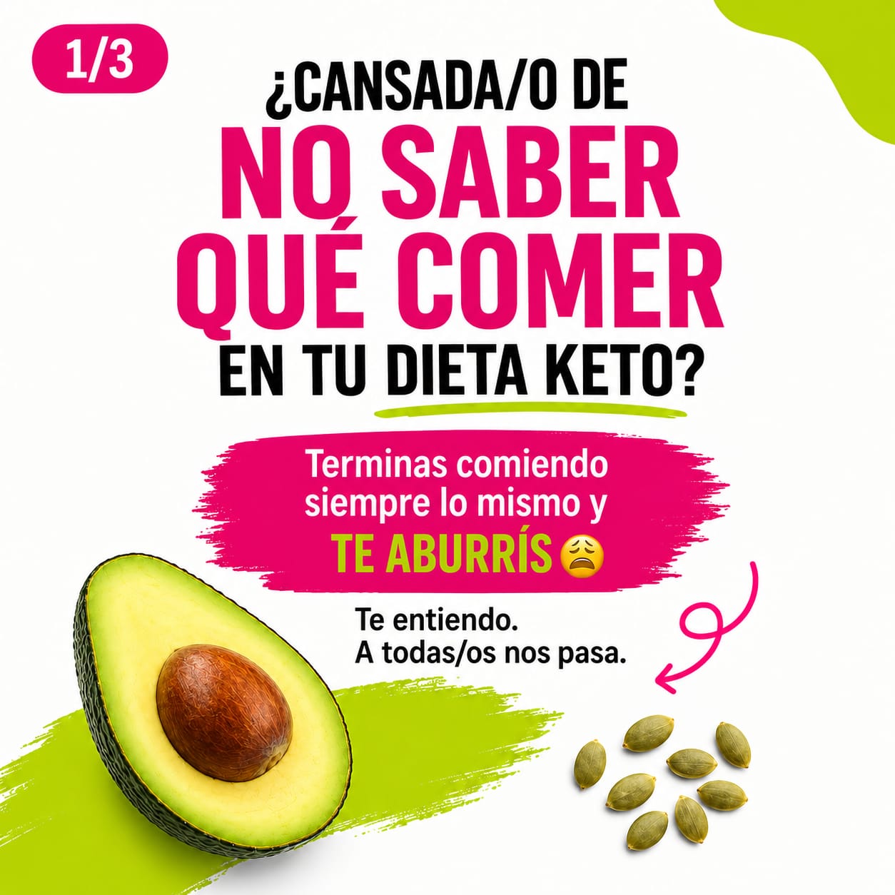 Esencia & Salud Femenina Facebook ad: ¿Cansada de pensar qué cocinar?