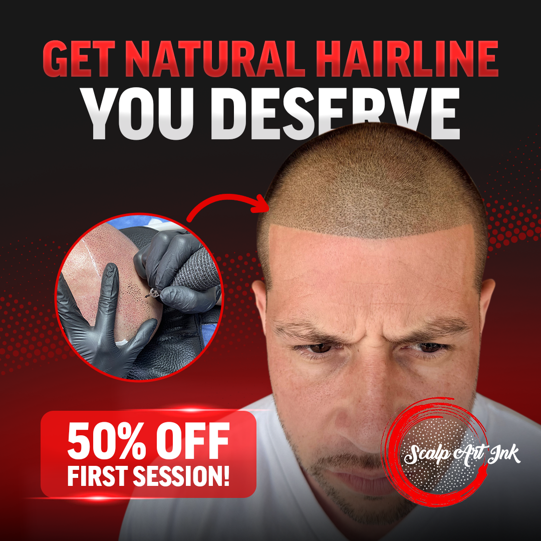 Scalp Art Ink CT Facebook ad: Danbury, Stop Hair Loss Without Surgery
