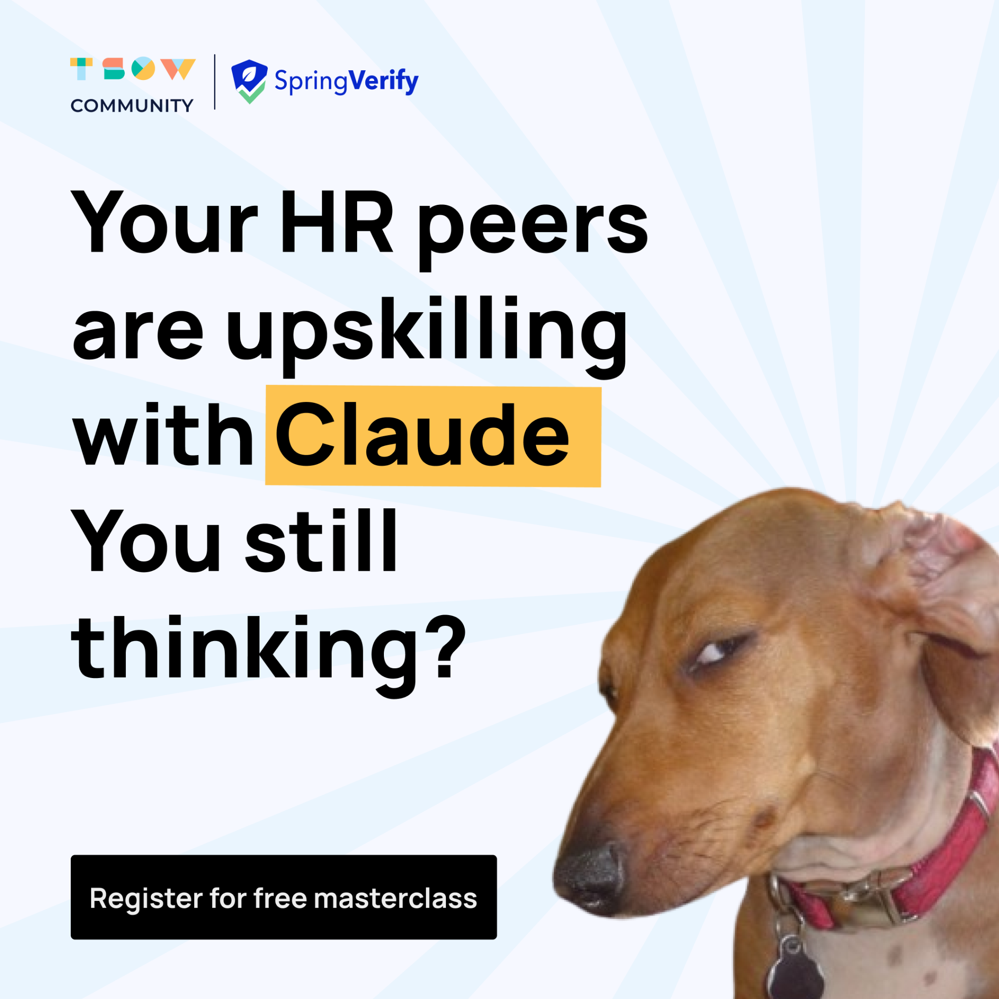 Springworks Facebook ad: Advanced Claude Cowork for HR Professionals