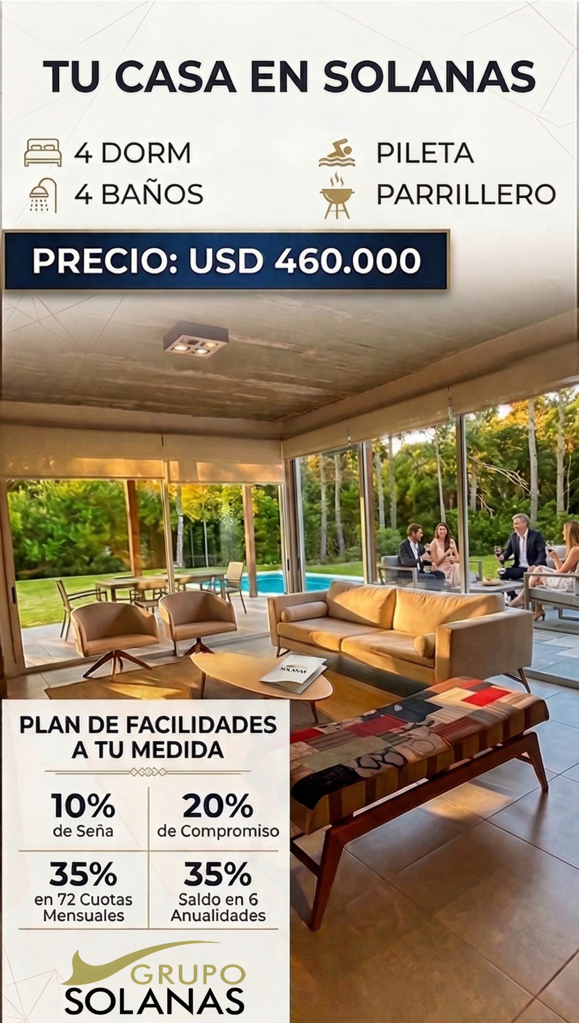 Oportunidades en Solanas Facebook ad: Grupo Solanas vende en exclusividad, CHILO 4