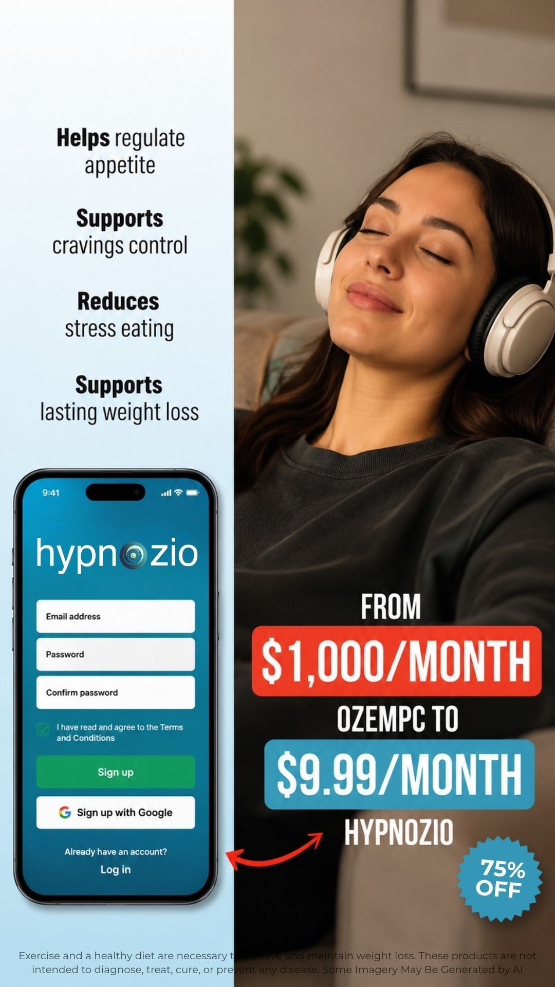 Hypnozio: power of hypnotherapy Facebook ad