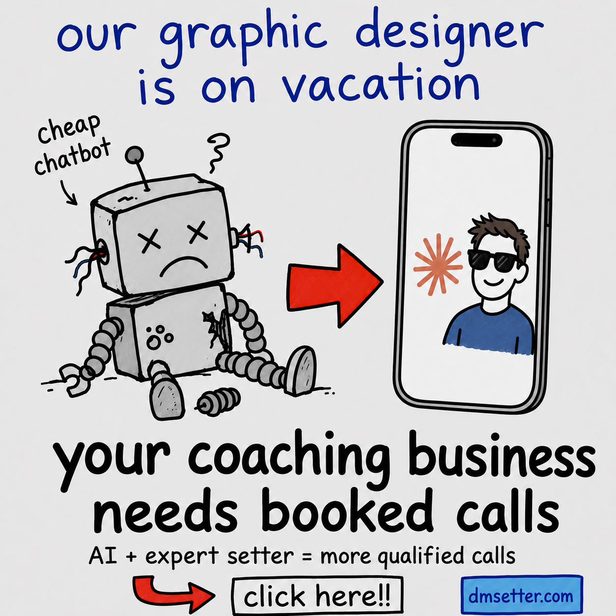 Liam Skaff - AI DM Sales Systems Facebook ad: You tried an AI chatbot in your DMs…