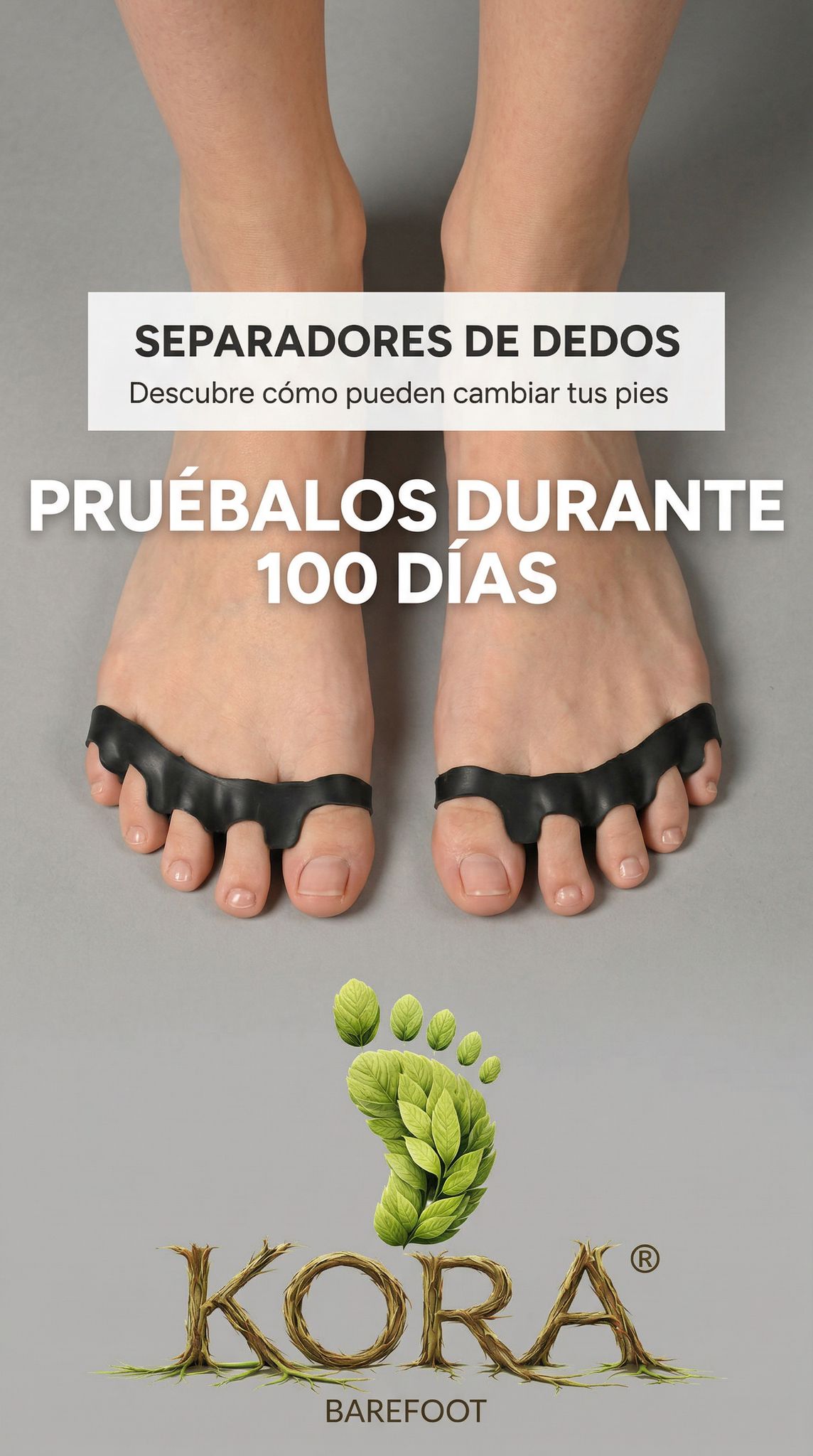 Kora Barefoot Facebook ad: LIBERA TUS PIES