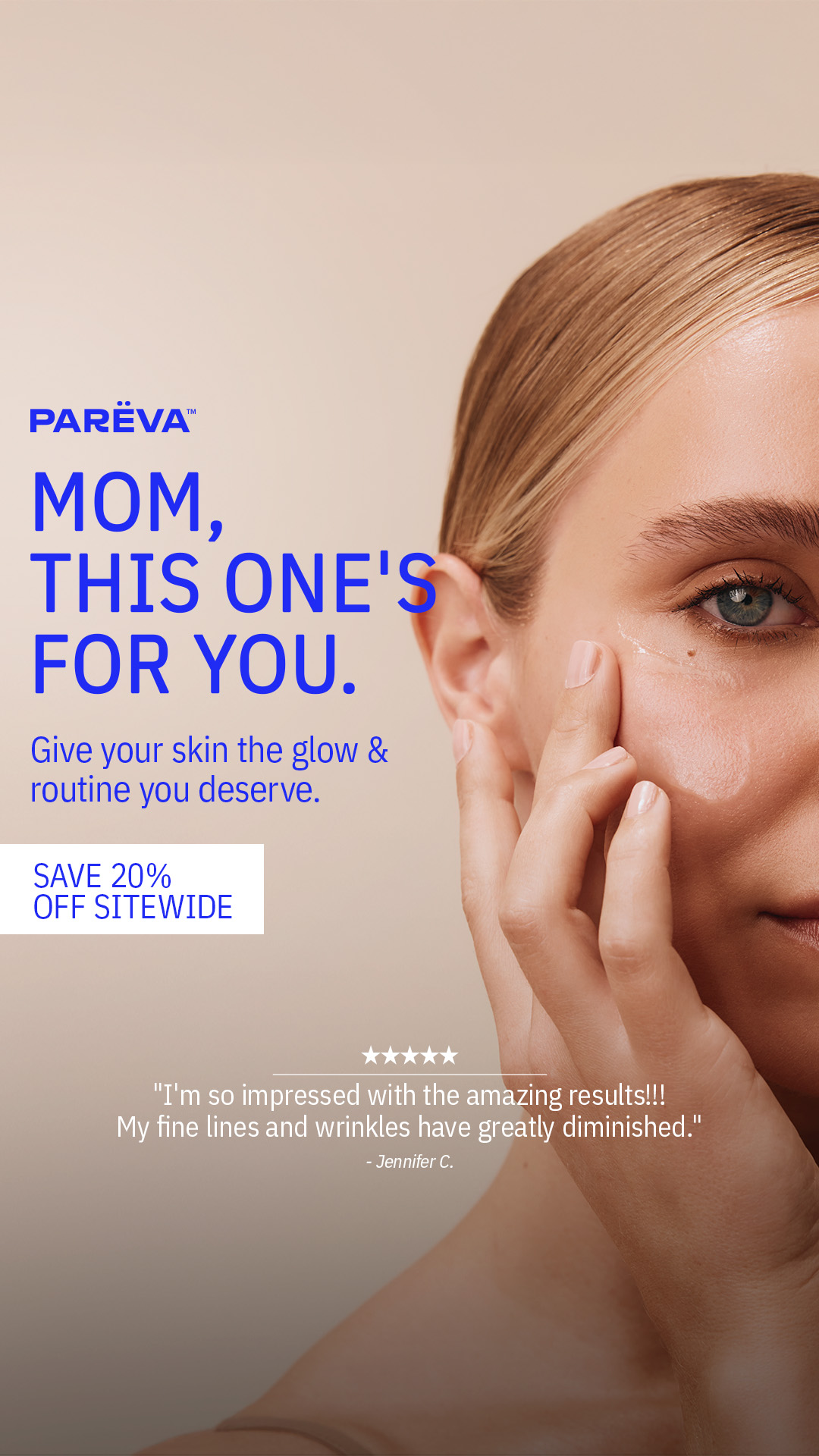 Parëva Beauty Facebook ad from May 6, 2026