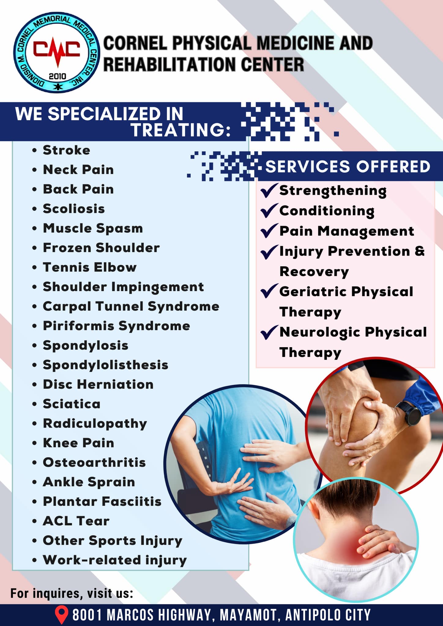 Cornel Physical Medicine & Rehabilitation Center Facebook ad: Reclaim Your Strength with Expert Physical Therapy