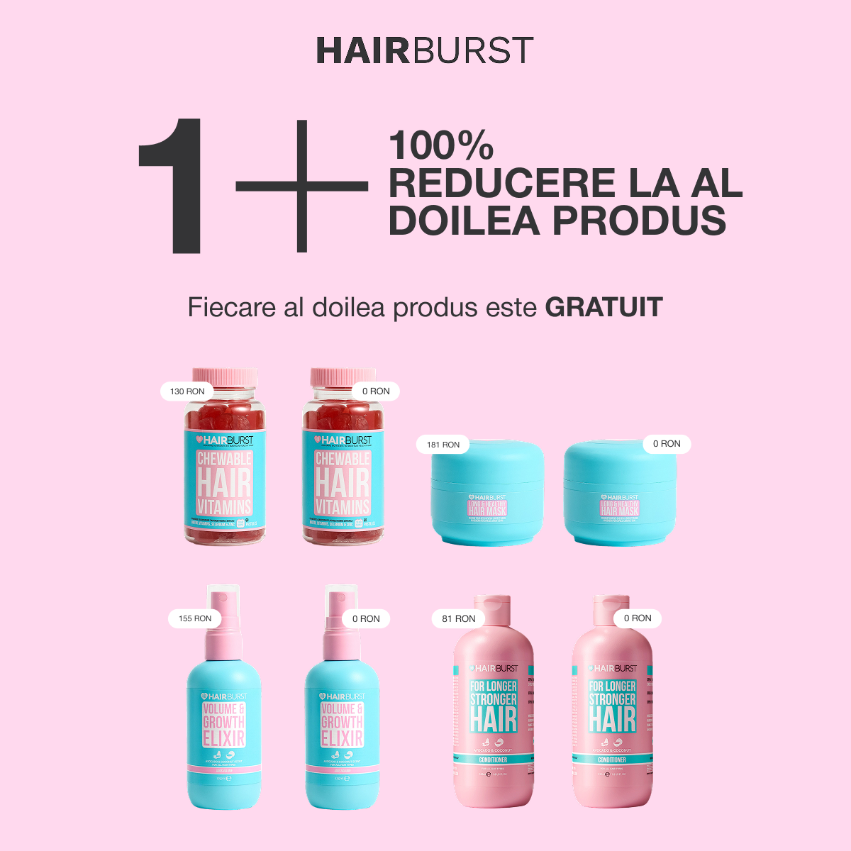 Hairburst Romania Facebook ad
