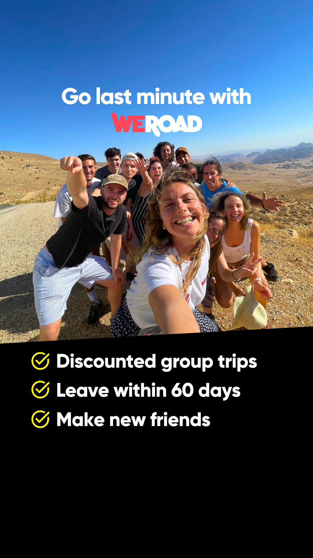 WeRoad Travel Facebook ad