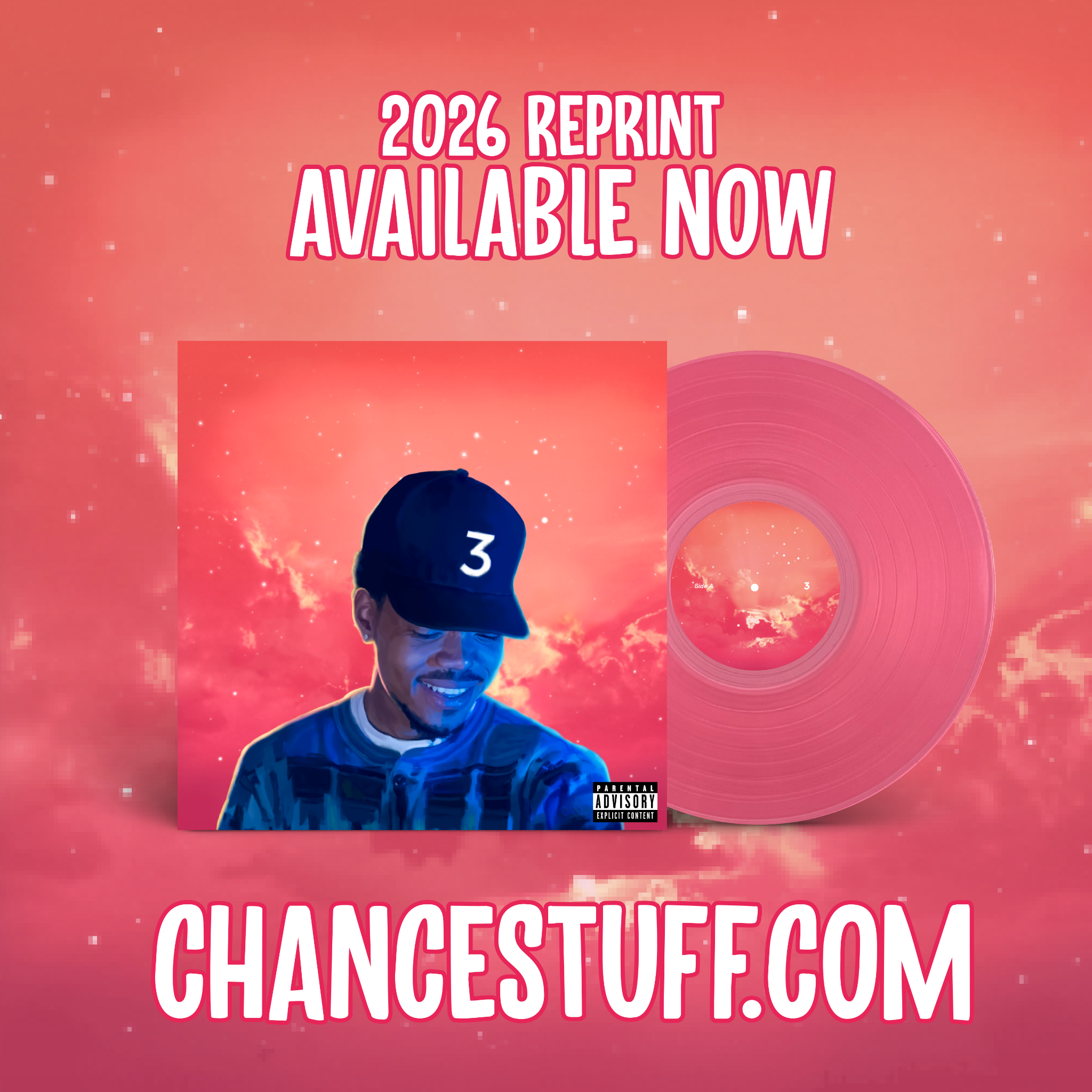 Chance The Rapper Facebook ad: Coloring Book 10 Year Anniversary Collection Available Now!