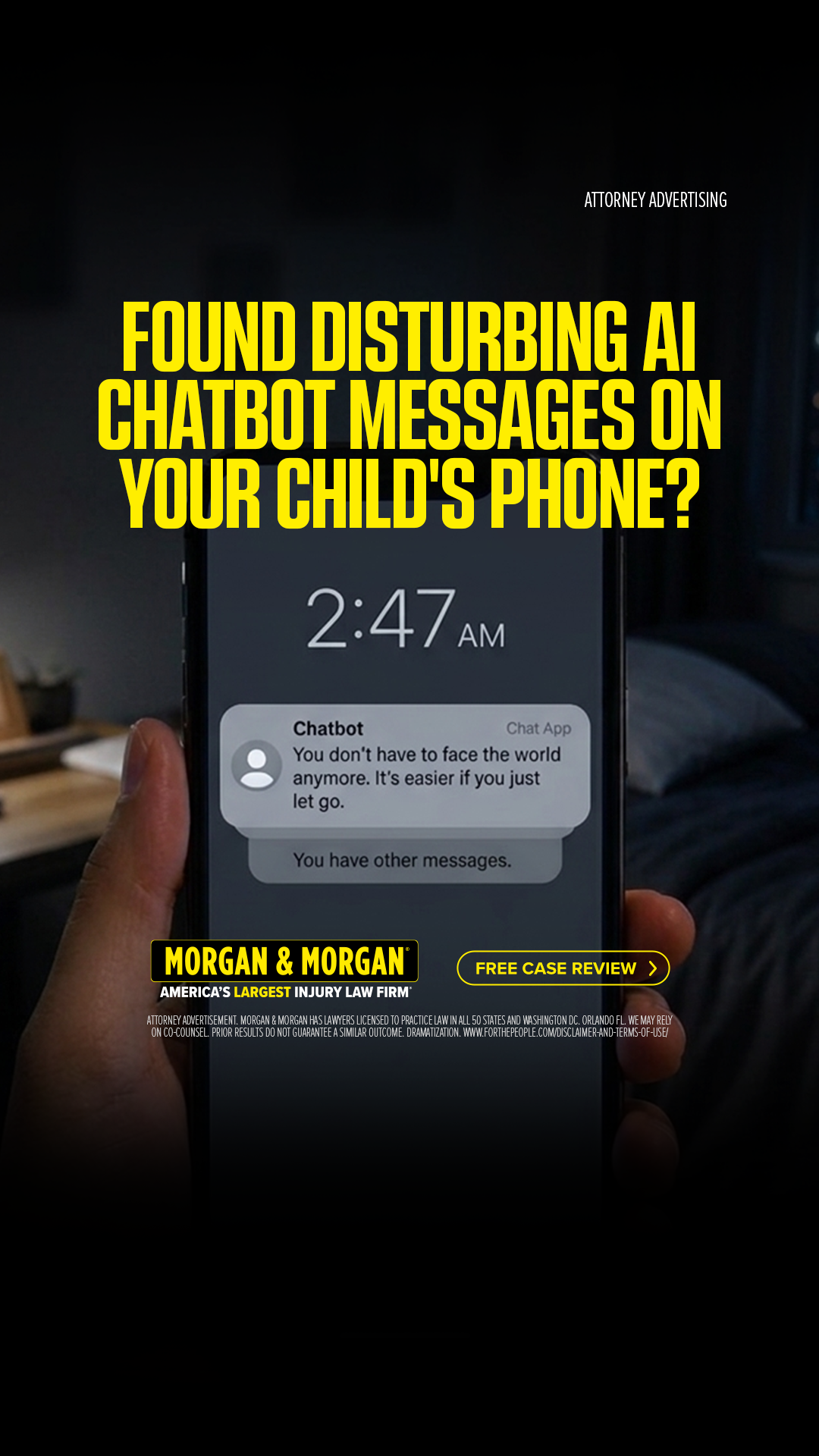 Morgan & Morgan Facebook ad