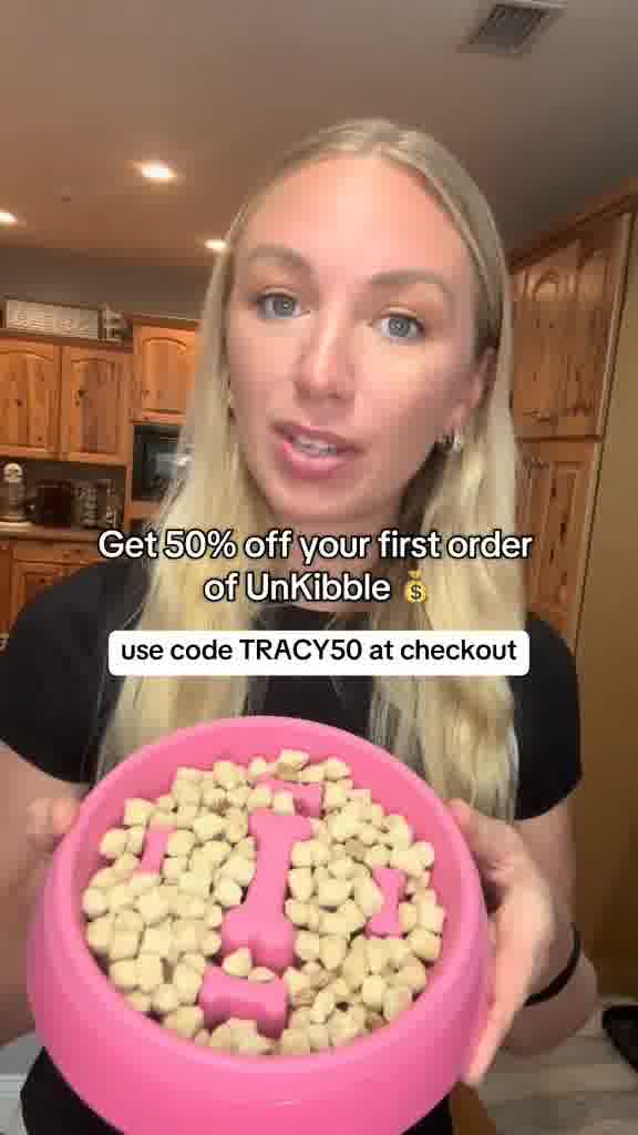Tracy's Dog Life Facebook ad: UnKibble, Try for 50% Off Today