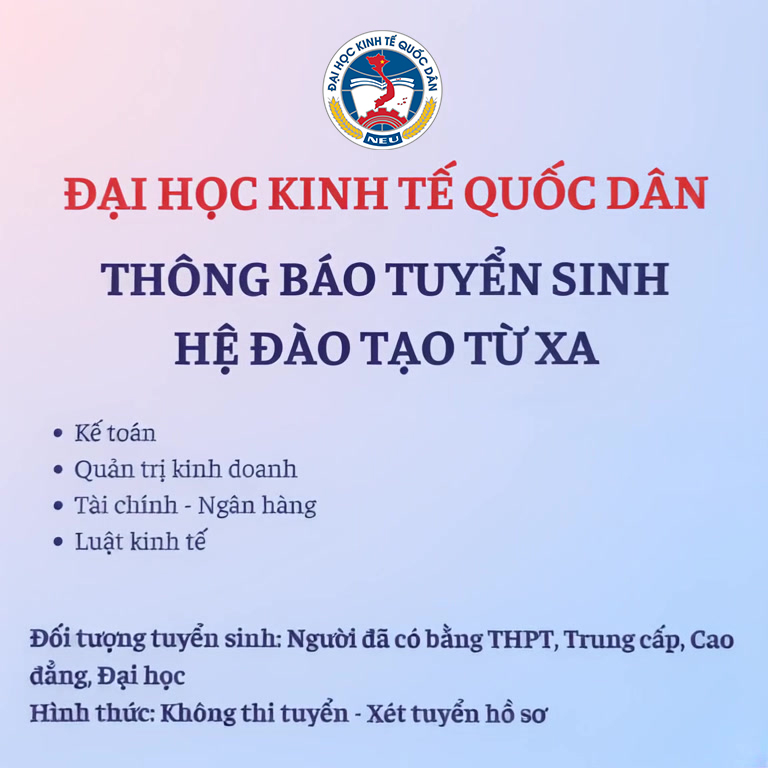 Đại học Kinh Tế Quốc Dân - Đào Tạo Từ Xa Facebook ad