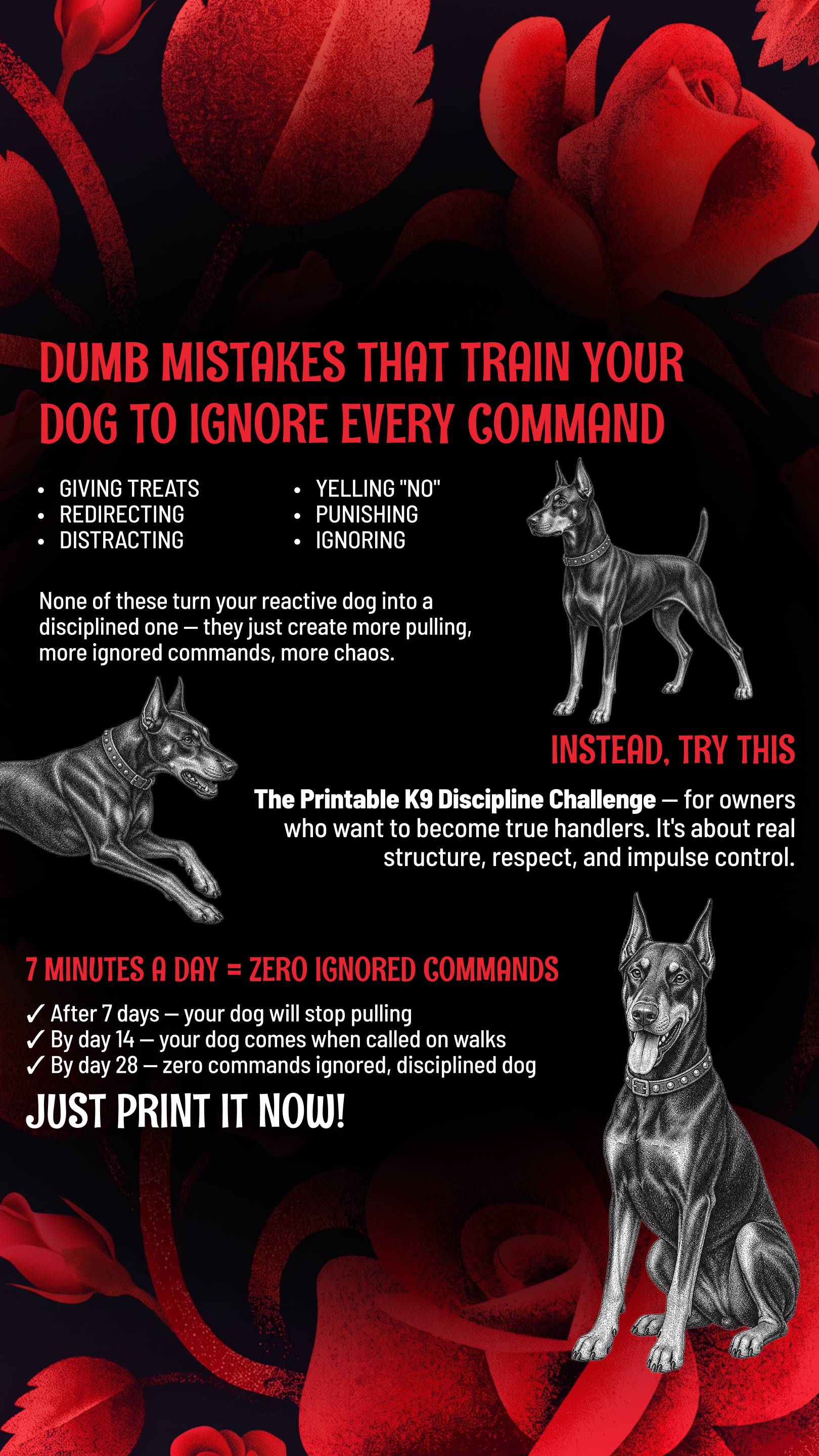 Dog Training Program Facebook ad: Take the lead. Start now