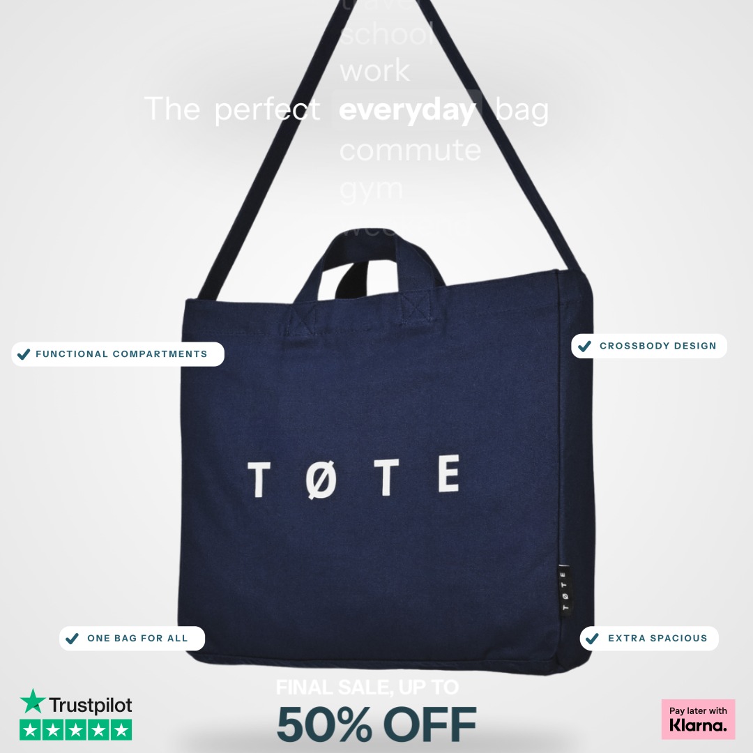 TØTE Facebook ad: Designed to Simplify.