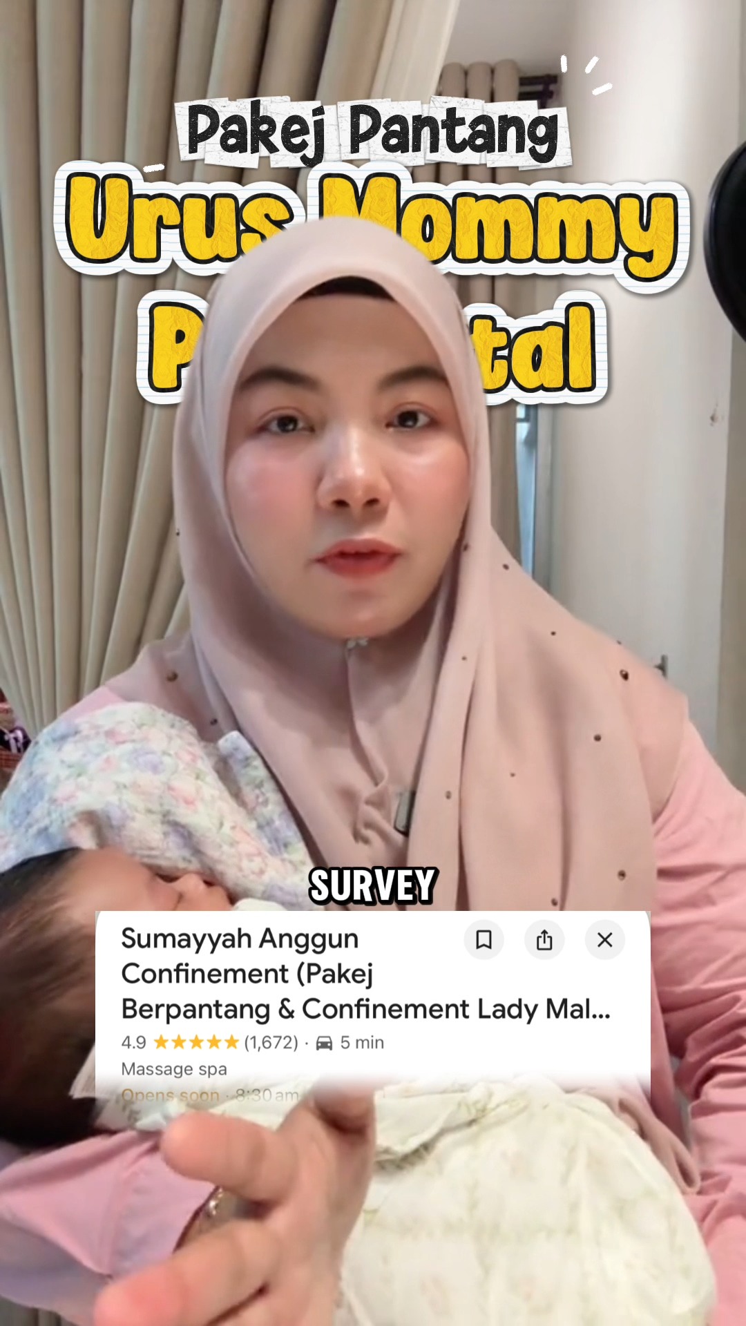 Sumayyah Anggun Confinement HQ Facebook ad: Pakej Pantang Urus Mommy Postnatal
