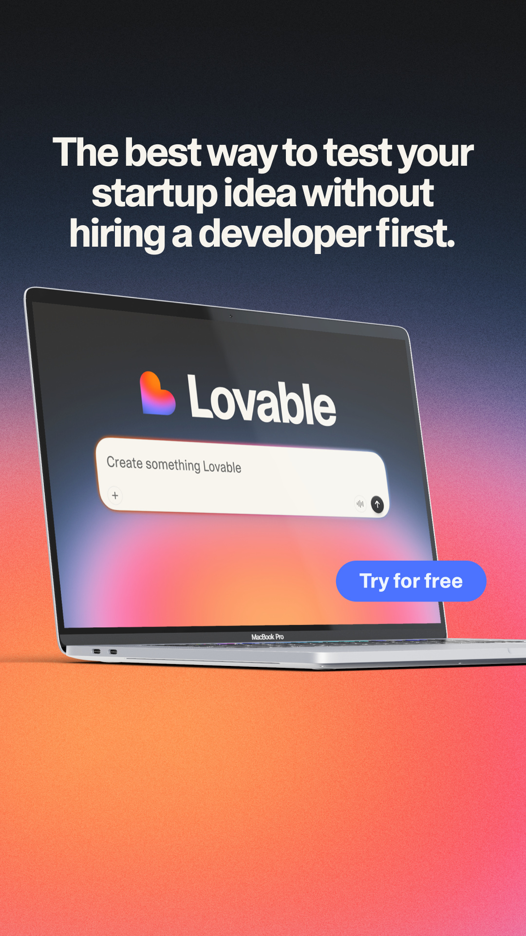 Lovable.dev Facebook ad