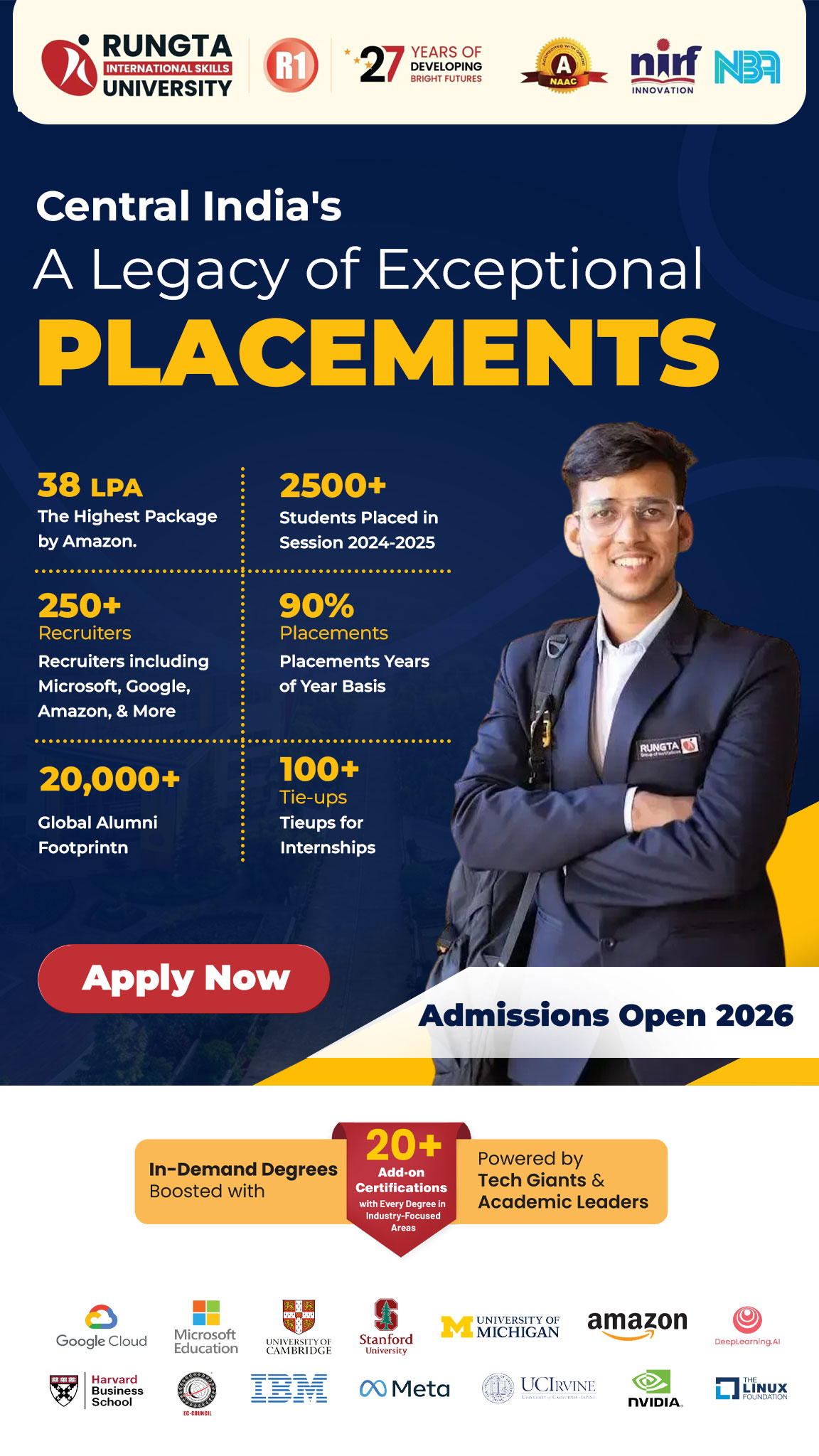 Rungta University Facebook ad from May 20, 2026