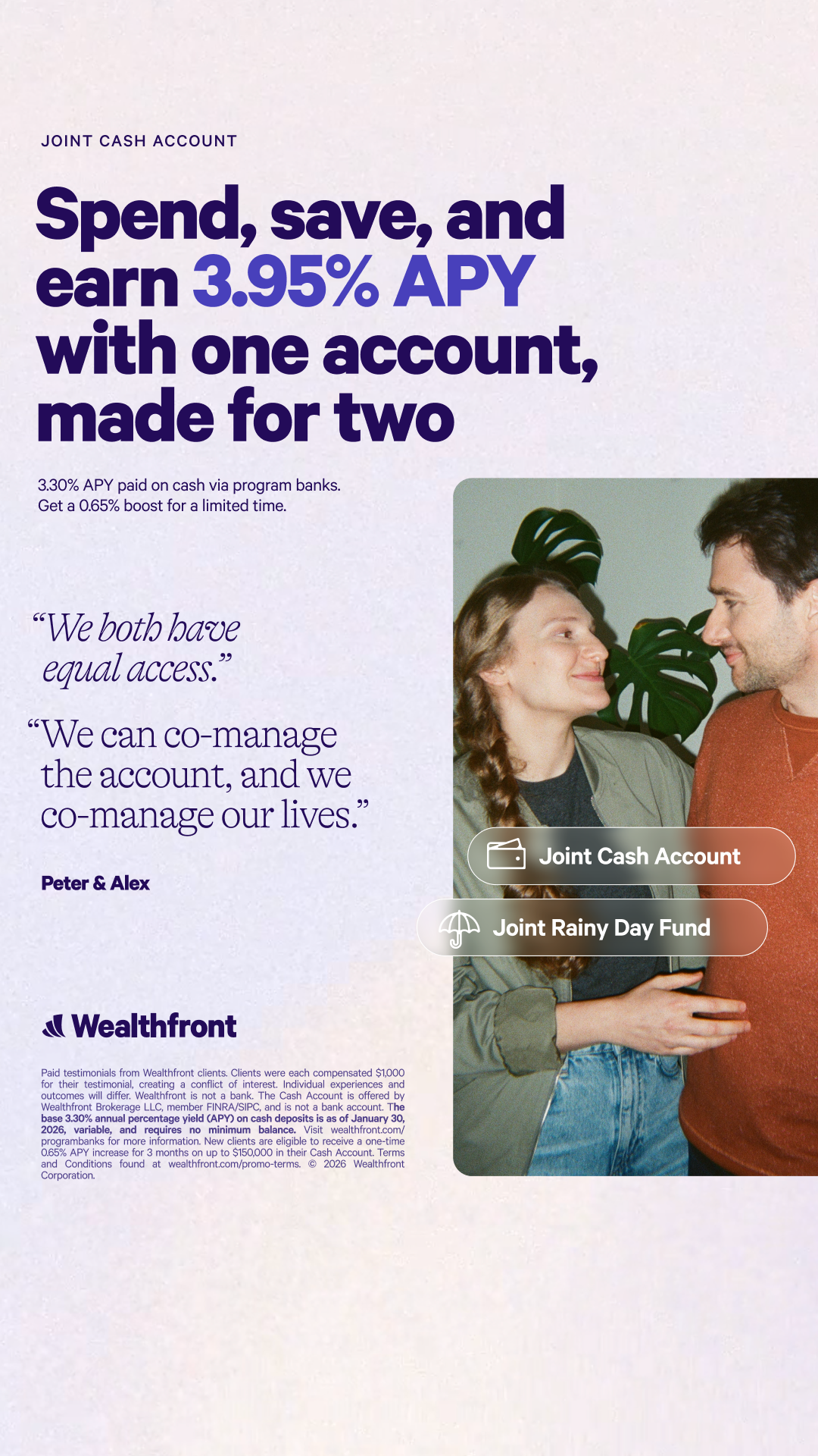 Wealthfront Facebook ad