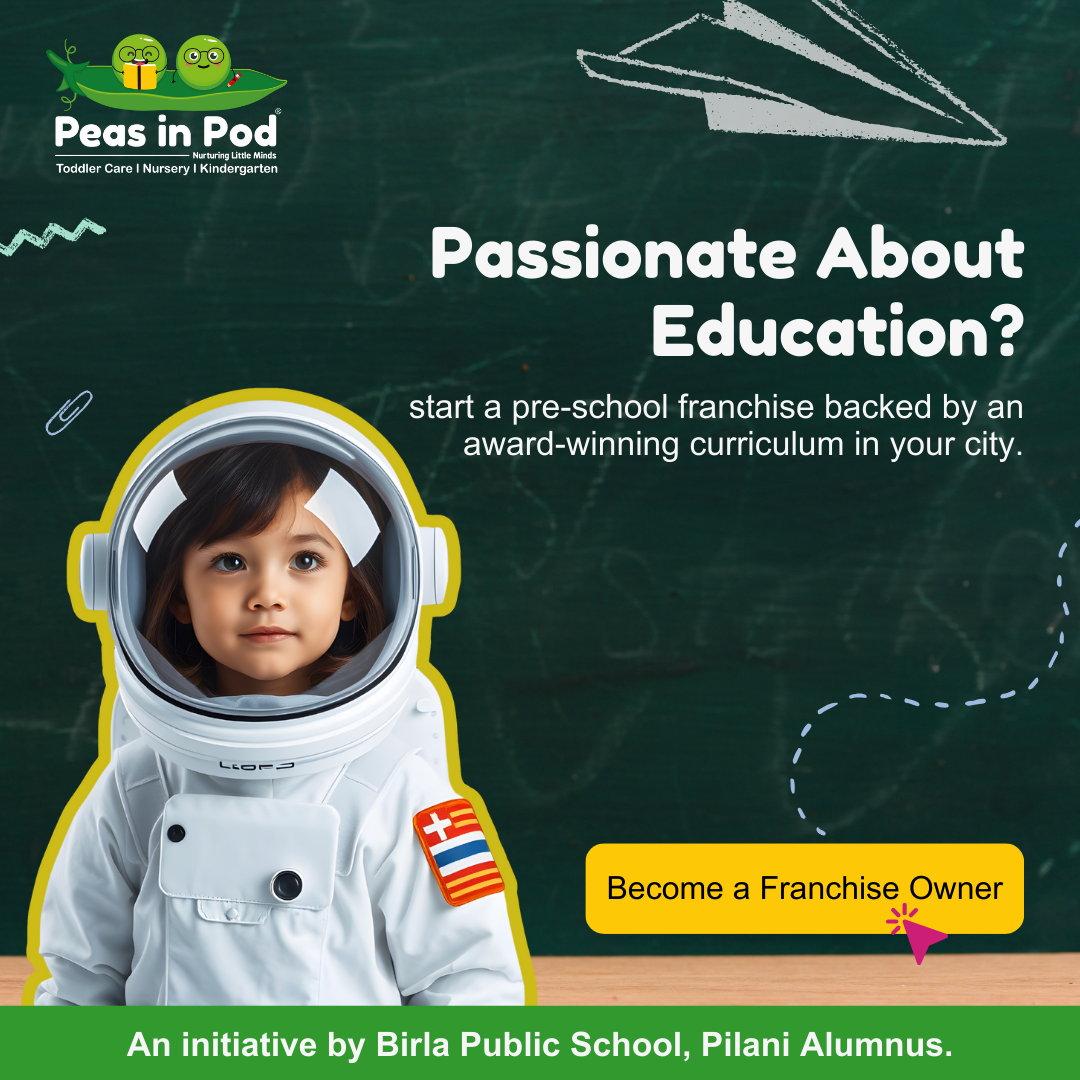Peas In Pod Franchise Facebook ad: Peas in Pod Preschool Franchise from ₹15L*