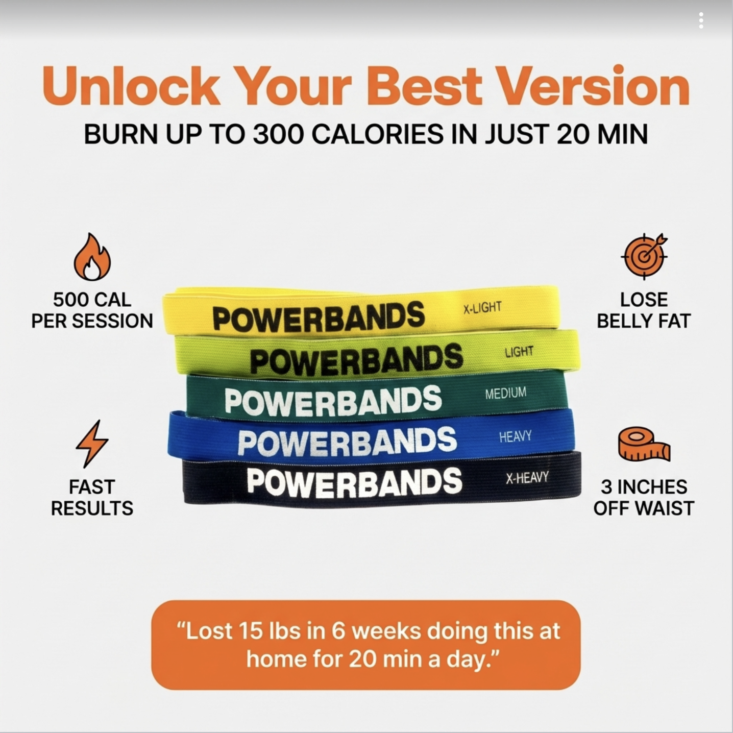 Powerbands Facebook ad