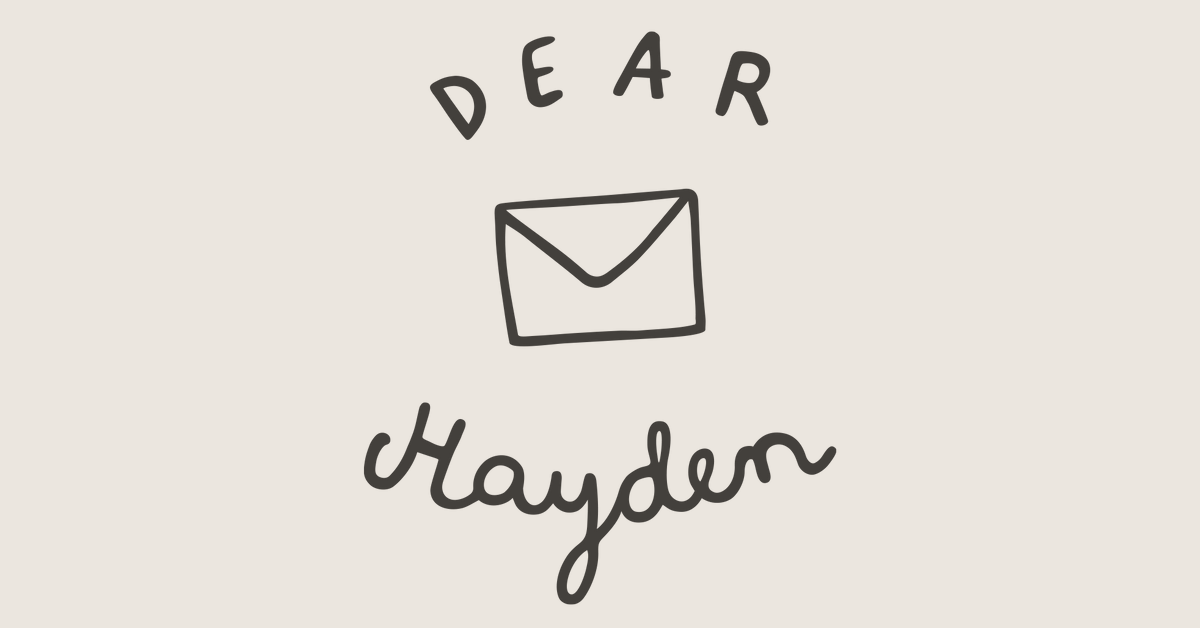 Dear Hayden Facebook ad