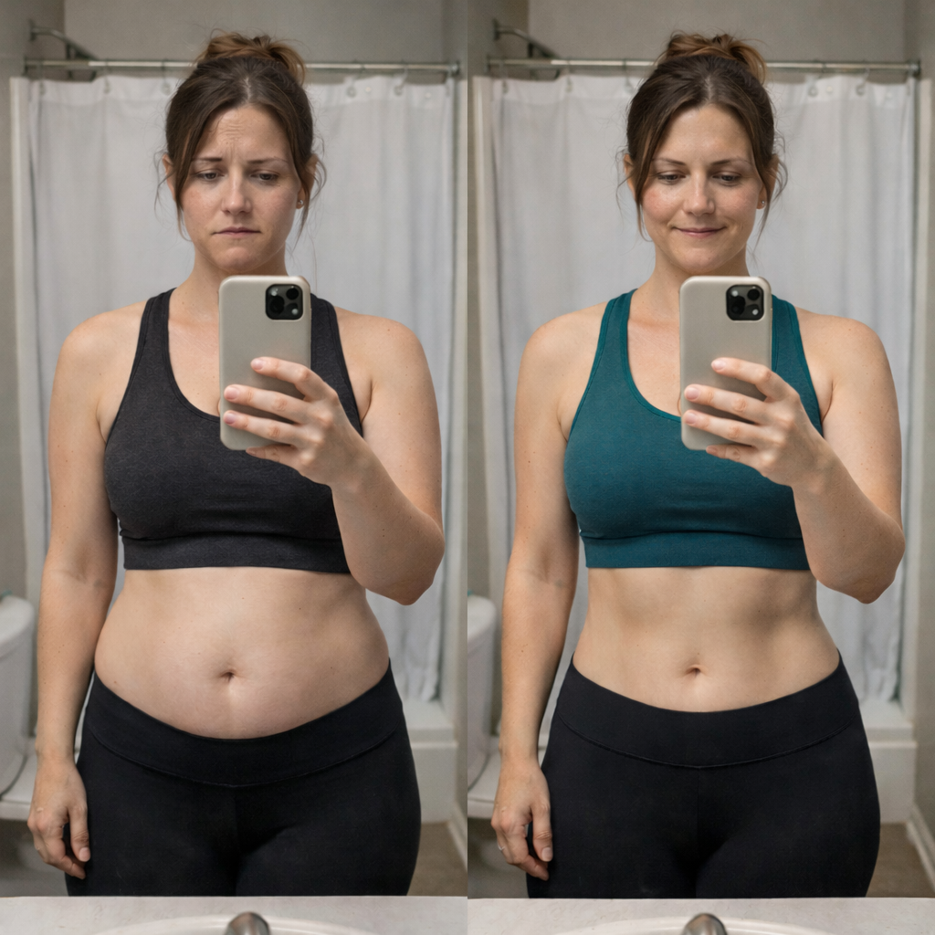Amanda Mom Fitness-Diastasis Recti Facebook ad: Your Mom Pooch Isn't Fat, It's Diastasis Recti