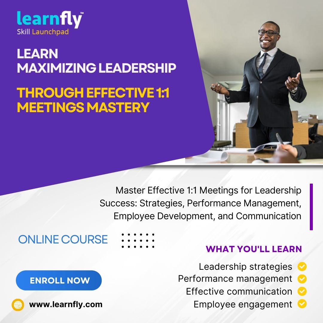 Learnfly Facebook ad: Maximizing Leadership Through Effective 1:1 Meetings…