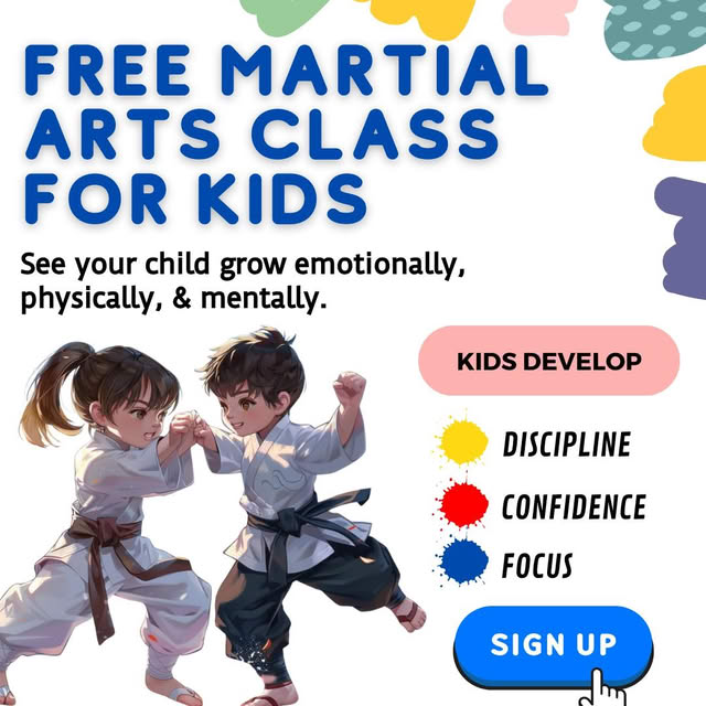 Hotshot Athletic Martial Arts - Kitchener Facebook ad: Free Kids Intro Class!