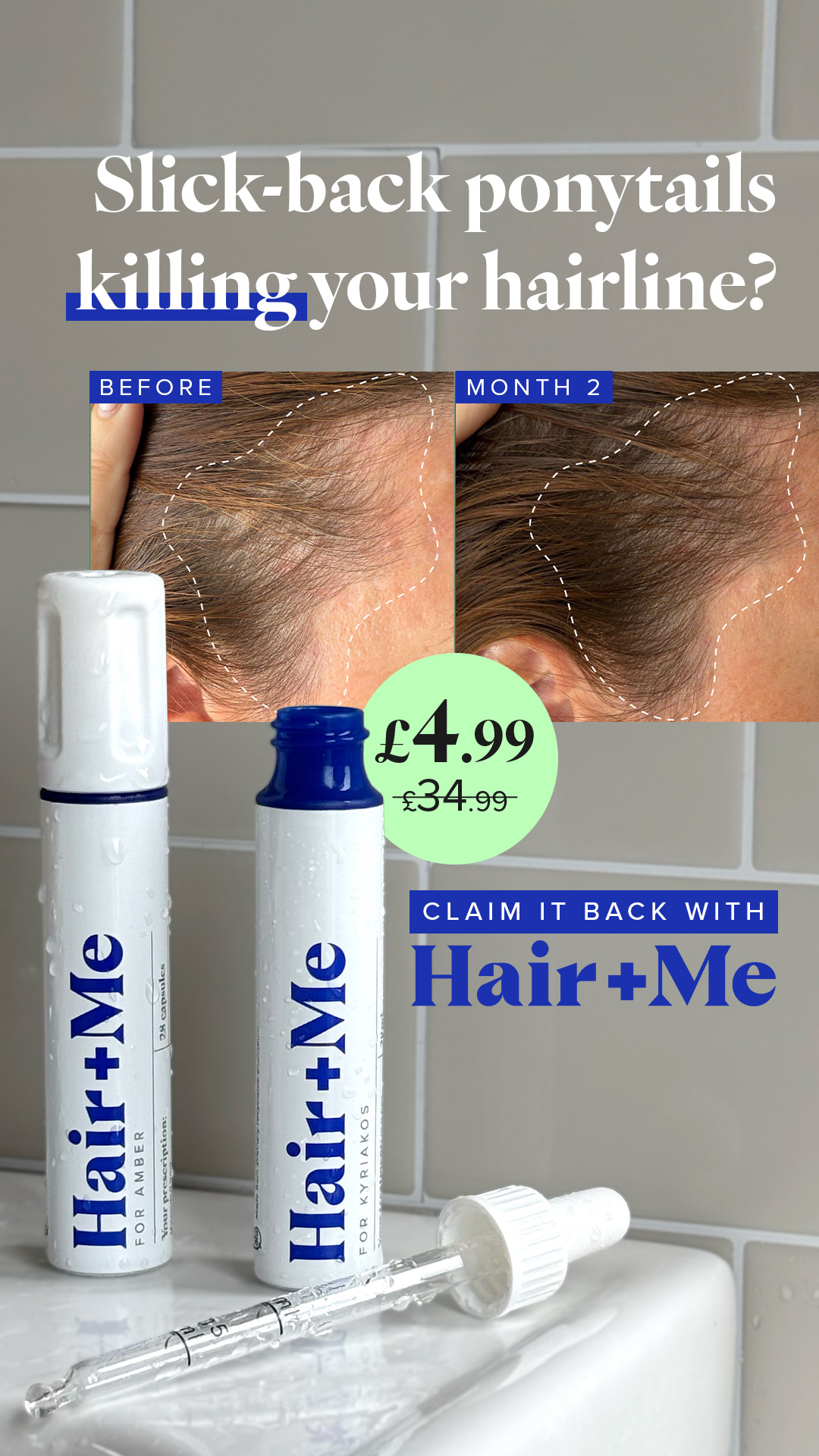 Hair + Me Facebook ad