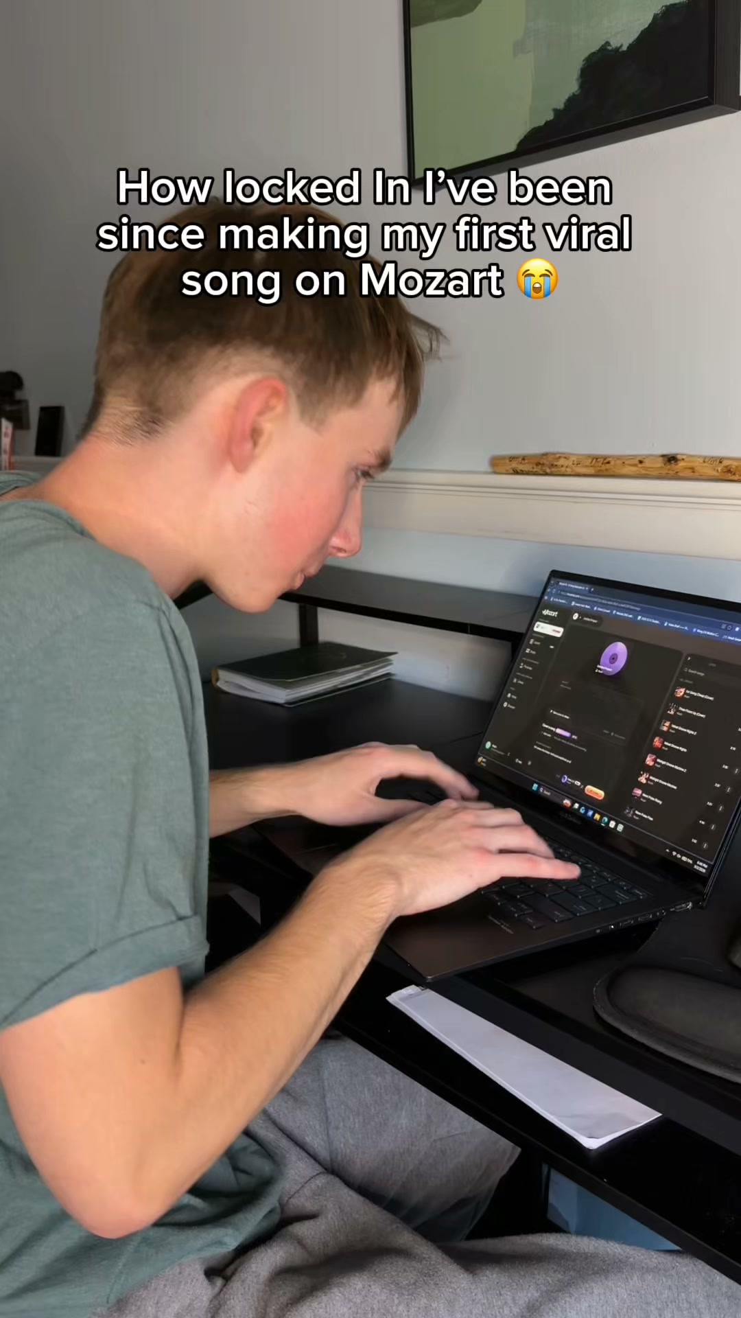 Mozart Music Facebook ad: Make a song from one prompt