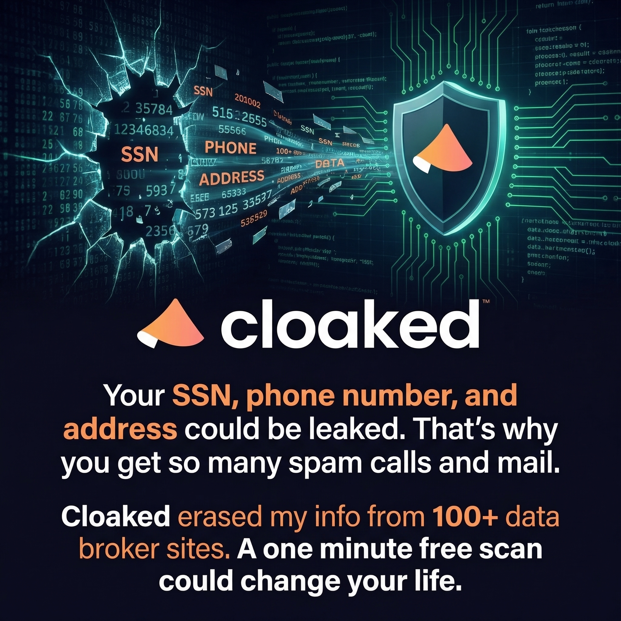 Cloaked Inc. Facebook ad