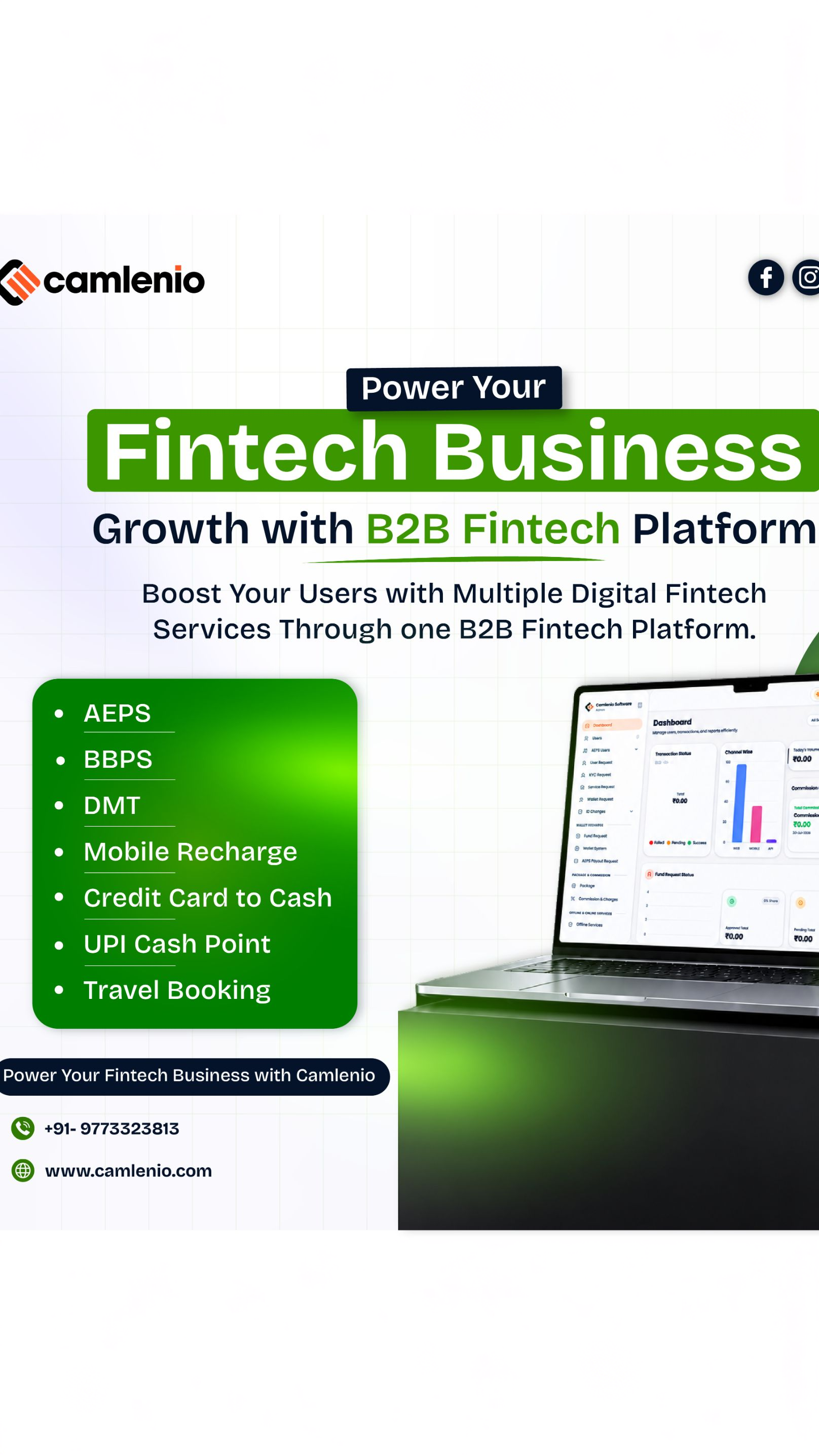 Camlenio Software Private Limited Facebook ad: Ready to expand your fintech business? Connect with…