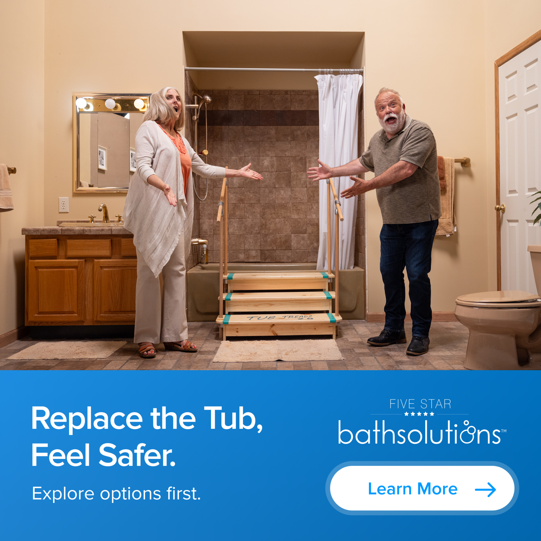 Five Star Bath Solutions of Nashville Facebook ad: Get 77% Off Your New Bathroom Renovation