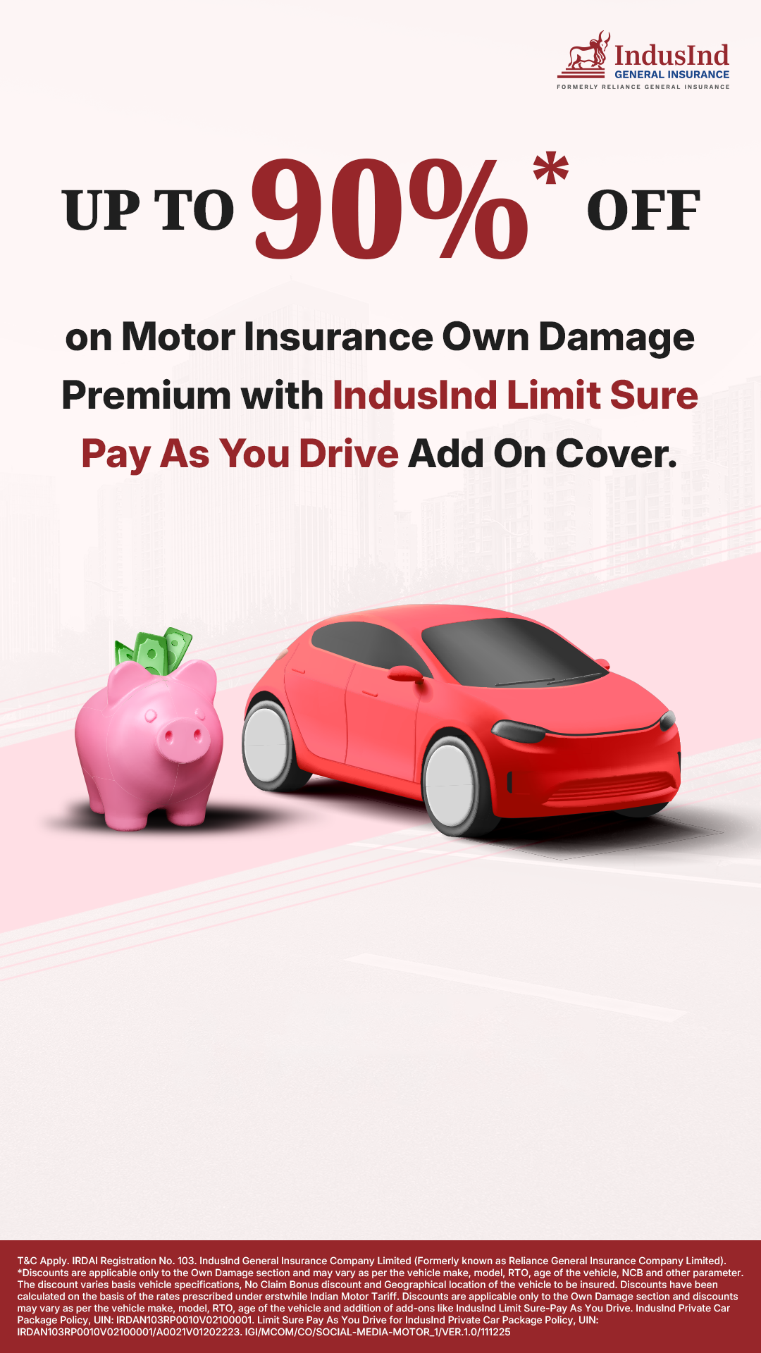 IndusInd Insurance Facebook ad from Apr 13, 2026
