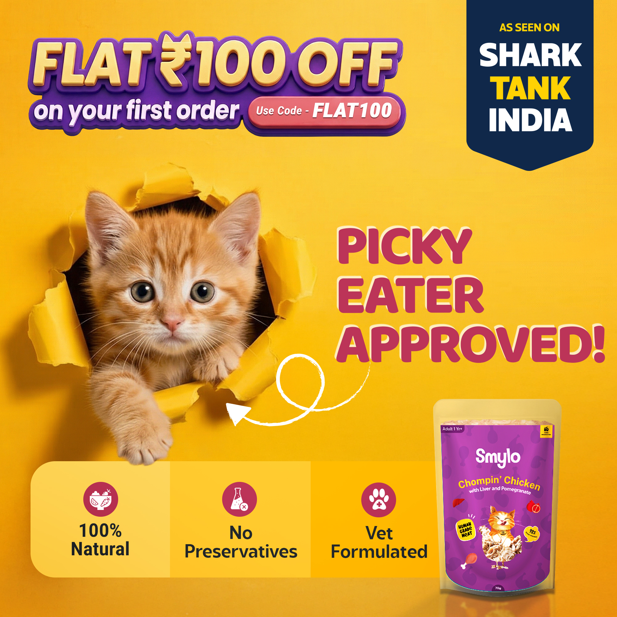 Smylo Cat Food Facebook ad