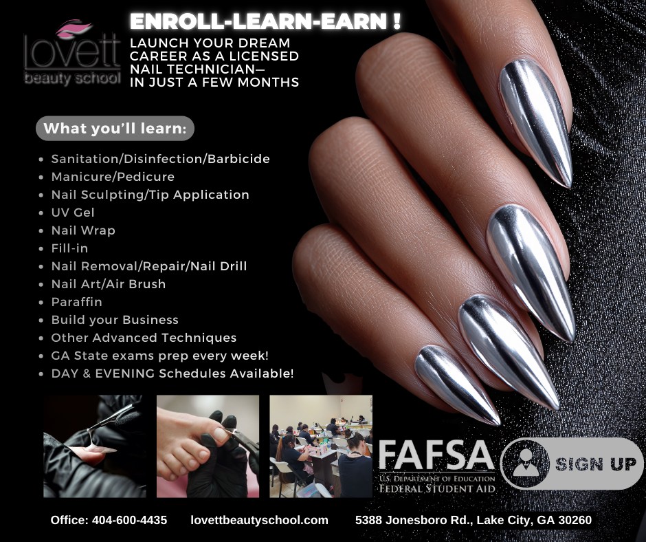 Lovett Beauty School Facebook ad