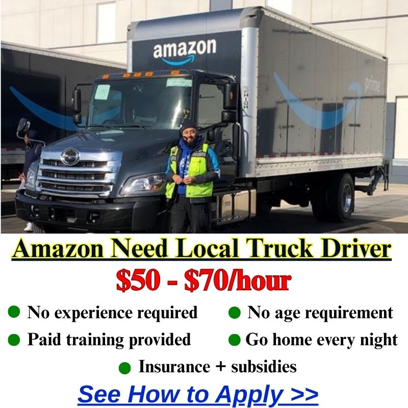 Find job Facebook ad: Amazon Local Truck Driver